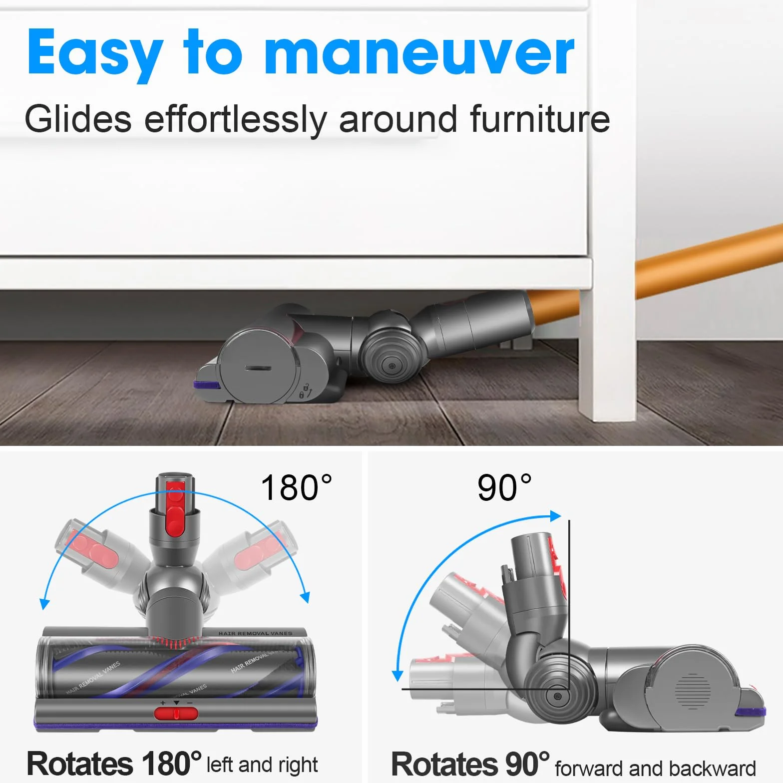 Torque Drive Dysza podłogowa do odkurzacza Dyson V11 V15 V7 V8 V10, szczotka zapasowa do twardych podłóg i dywanów