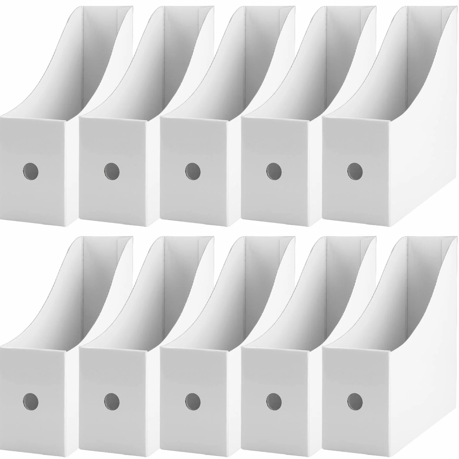 Uchwyt na Czasopisma, 10 sztuk z Papieru Typu Kraft Format A4 na Biurko Organizer na Dokumenty Segregatory Artykuły Piśmiennicze Artykuły Biurowe
