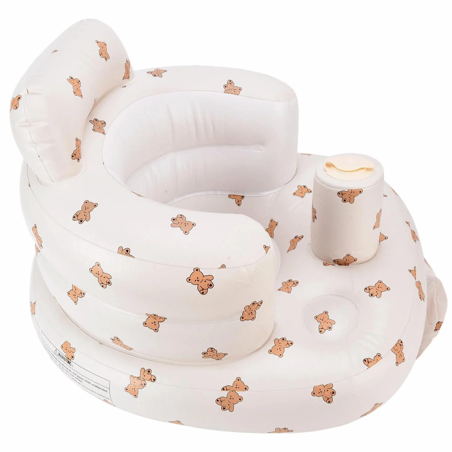 Krzesełko do Jedzenia dla Dzieci, Ochrona Kręgosłupa Nadmuchiwana Sofa dla Dzieci z rurką deflacyjną do Użytku na Zewnątrz w Domu (Wzór Troskliwego [gotowy magazyn])