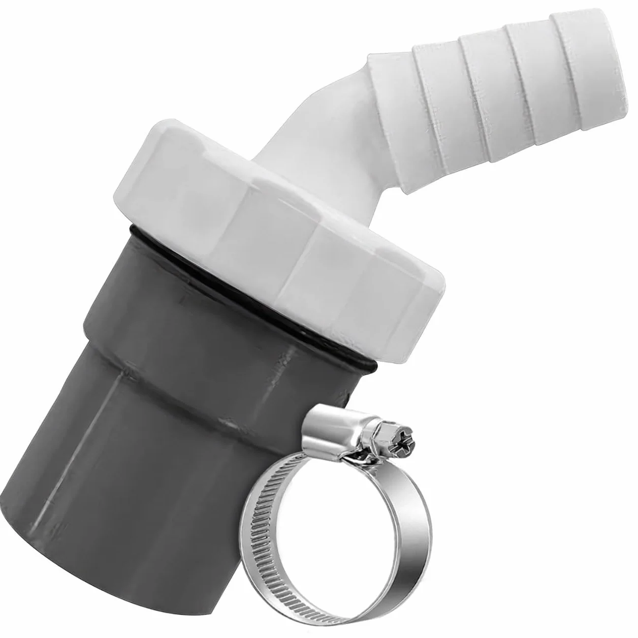 Adapter do pralki odpływowej z wężem wylotowym Ø40 mm i wlotem Ø18-23 mm - Adapter do zmywarki zawiera 1 szt. zacisk zaciskowy Ø 20-32 mm - 10 lat - MONTERAL