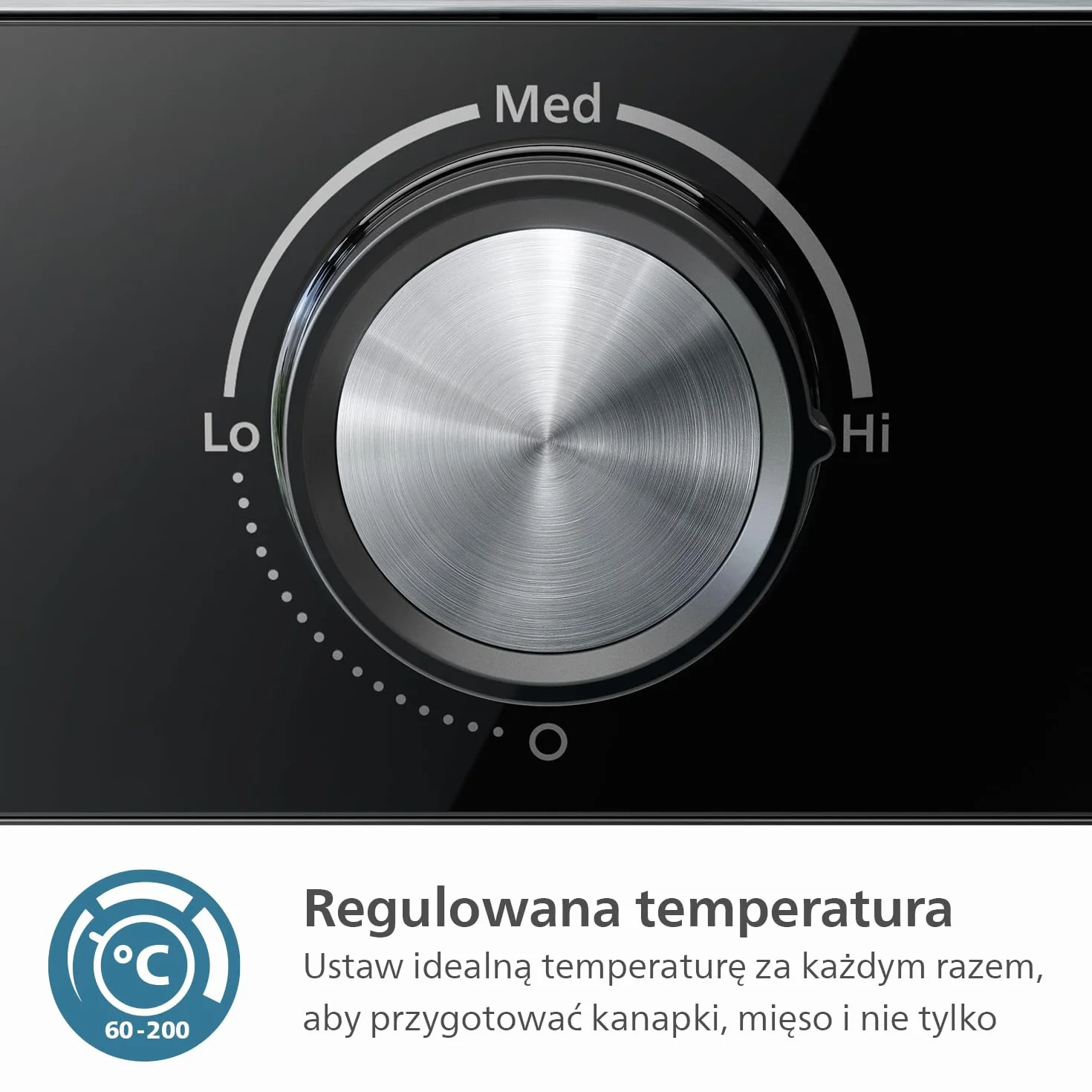 Philips Grill elektryczny - Regulowana temperatura. Duża powierzchnia grillowania i wysoka moc. Wyjmowane, nieprzywierające płytki i tacka na tłuszcz. (HD6301/90)