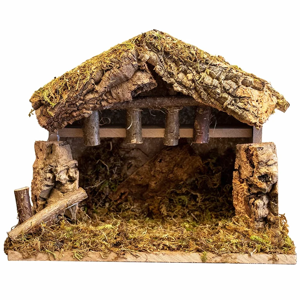 Drewniana szopka bożonarodzeniowa 25 x 12,7 x 20,3 cm