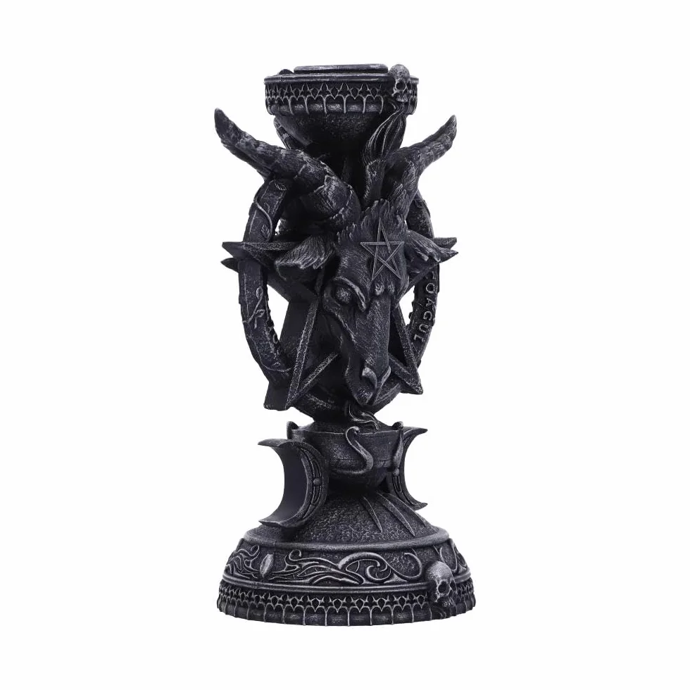 Nemesis Now Świecznik Light of Baphomet 15,5 cm, czarny