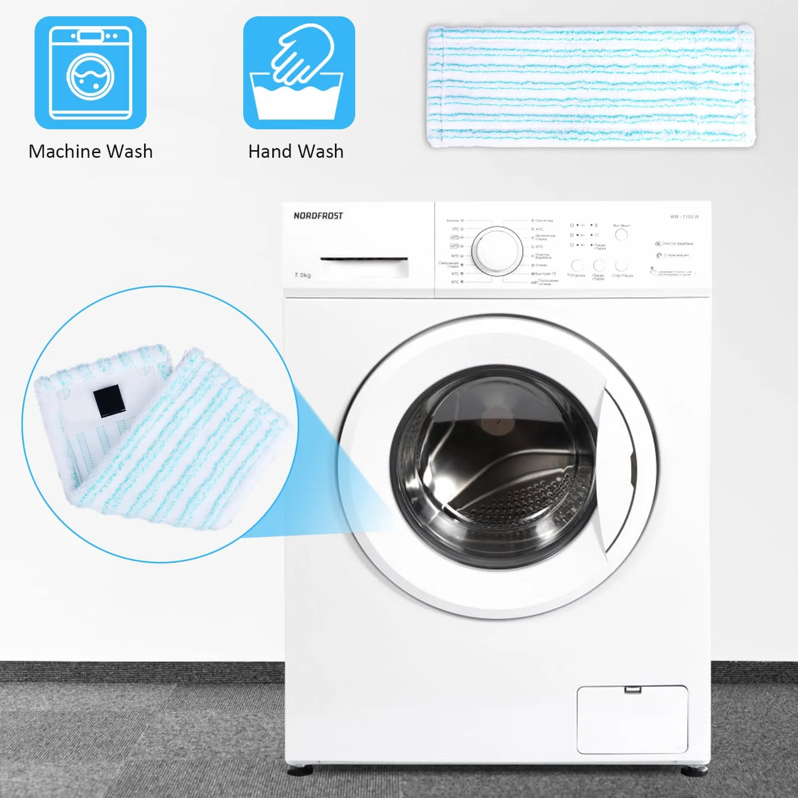 4 Sztuk Wycieraczek Podłogowych do Clean Twist M Ergo 2.0, 2 Rodzaje systemu z mikrofibry, zamiennik do wszystkich podłóg, efektywna absorpcja wody, silne odkażanie