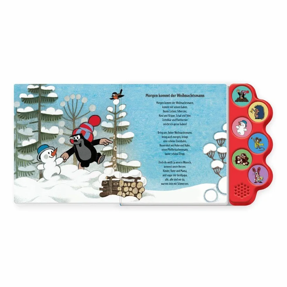 TRÖTSCH - Der kleine Maulwurf Soundbuch Weihnachtslieder | Ab 18 Monaten: Beschäftigungsbuch Soundbuch Liederbuch