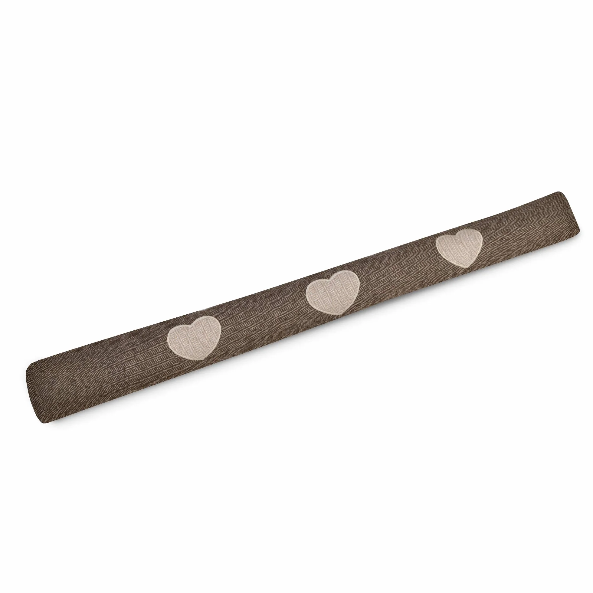 Beautissu Tuuli HR - 1 kg ciężka poduszka do drzwi, do okien, długi obciążony przeciąg, poduszka do drzwi, 90 cm, kolor brązowy