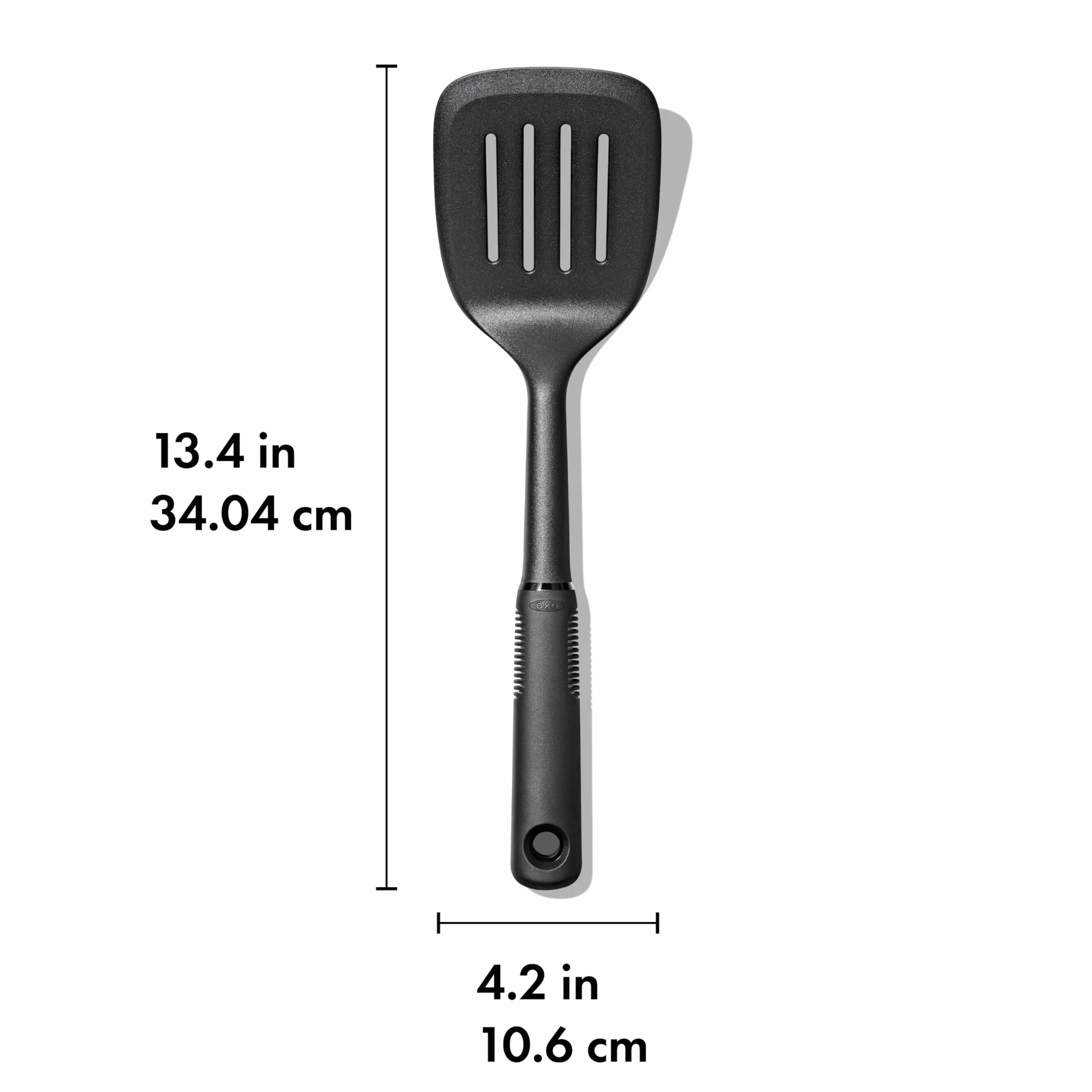 OXO Good Grips Nylonowa łopatka kwadratowa, czarna, 3,1 x 8,8 x 38,2 cm