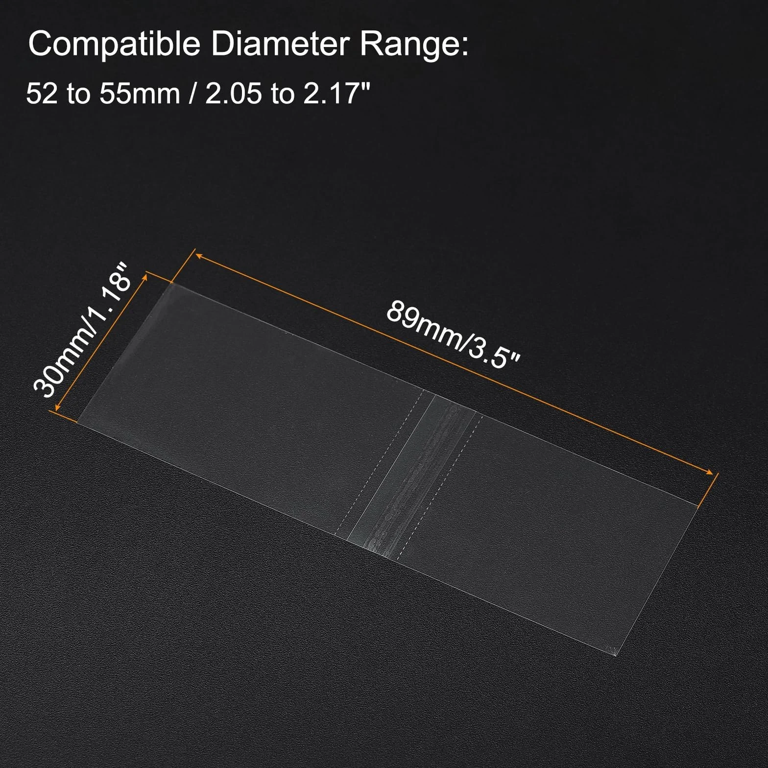 PATIKIL 89x30mm PVC perforowane opaski termokurczliwe, 500 sztuk folii termokurczliwej do butelek słoiki puszki pudełka nadają się do korków o średnicy od 2,05 do 2,17 cala, przezroczyste