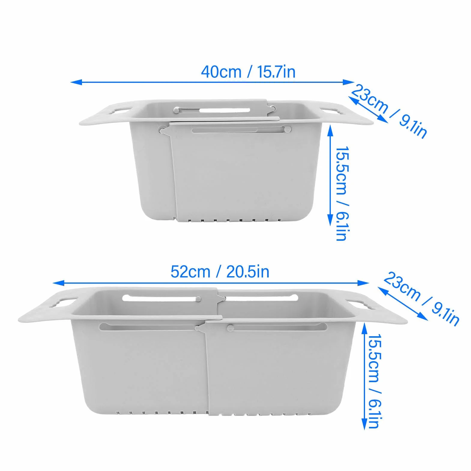 Kosz do Zamrażarki Skrzyniowej, Wysuwany Organizer do Zamrażarki, Regulowany Organizer z Uchwytem o Długości 40–52 Cm, ładowność 15–25 Kg, Kosz do Przechowywania Zamrażarki do