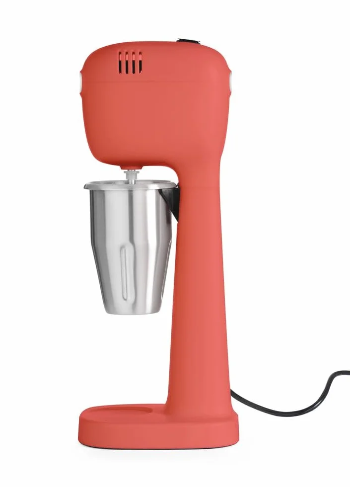 HENDI Mikser do koktajli mlecznych, w tym 2 kubki, 4 mieszadła, do koktajli mlecznych, Freddo Cappuccino, frappés, mikser do napojów, 0,5L, 230V/400W, 170x196x(H)490mm, ABS, stal nierdzewna, czerwony