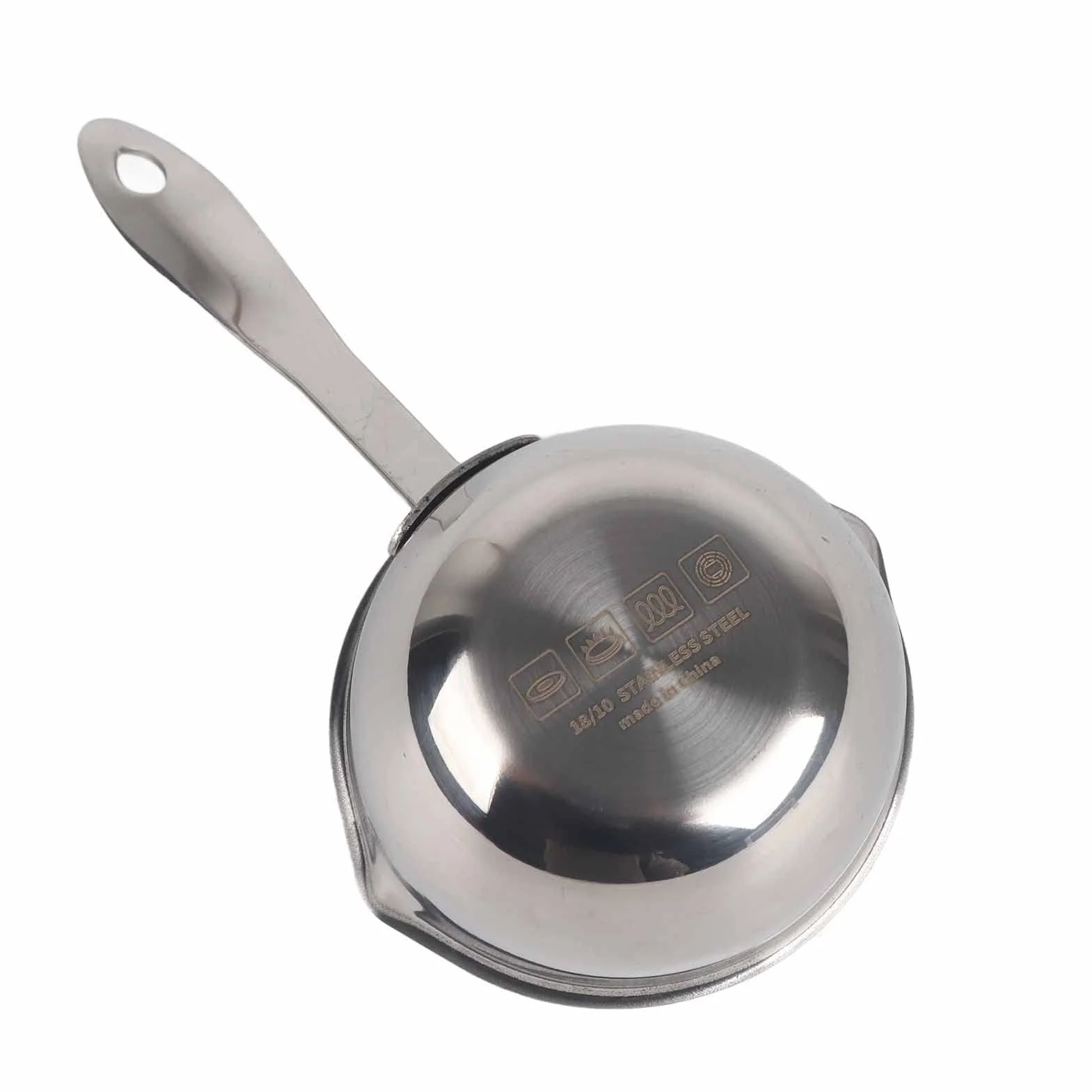 Podgrzewacz do Masła ze Stali Nierdzewnej, Mini Rondel z Dziobkami do Nalewania, Dno Indukcyjne, Idealne do Topienia Czekolady, Podgrzewania Zupy z kawą i herbatą (300ML)