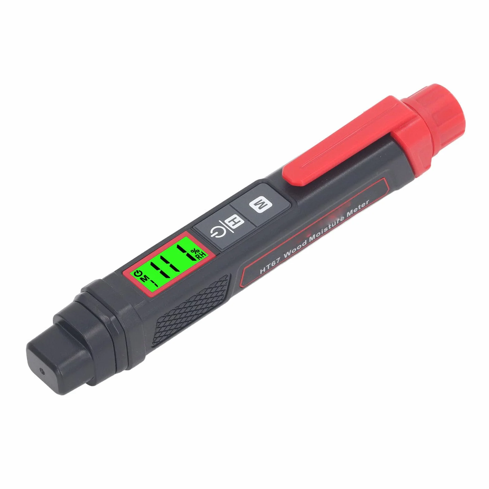 Miernik Wilgotności z Wyświetlaczem LCD Typ Pinu Tester Wilgotności Drewna Cyfrowy z Podświetleniem do Drewnianych Materiałów Budowlanych na ściany