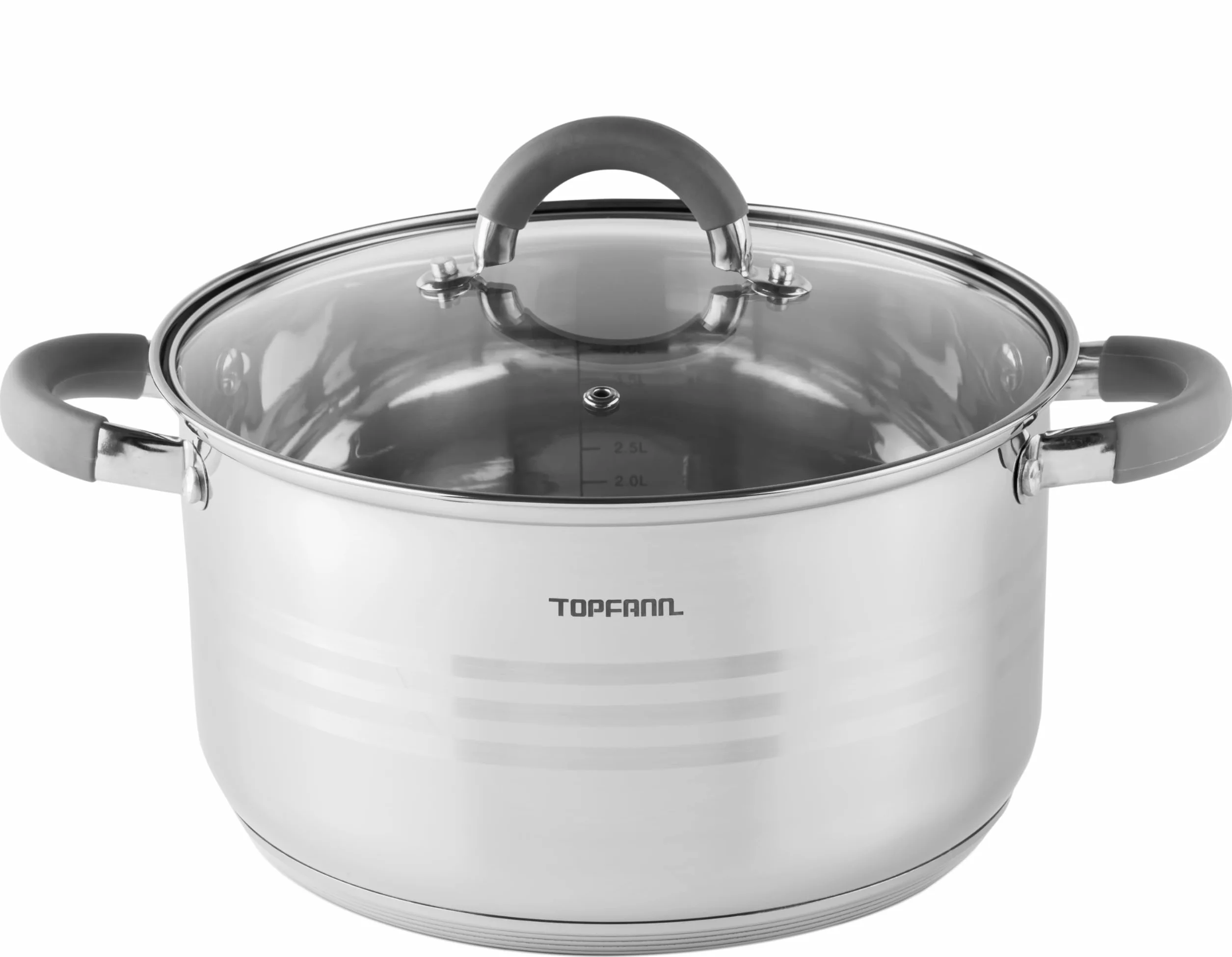 Garnek do gotowania ze stali nierdzewnej, 3 l, ze szklaną pokrywką, garnek do zupy, uniwersalny garnek indukcyjny, 20 cm