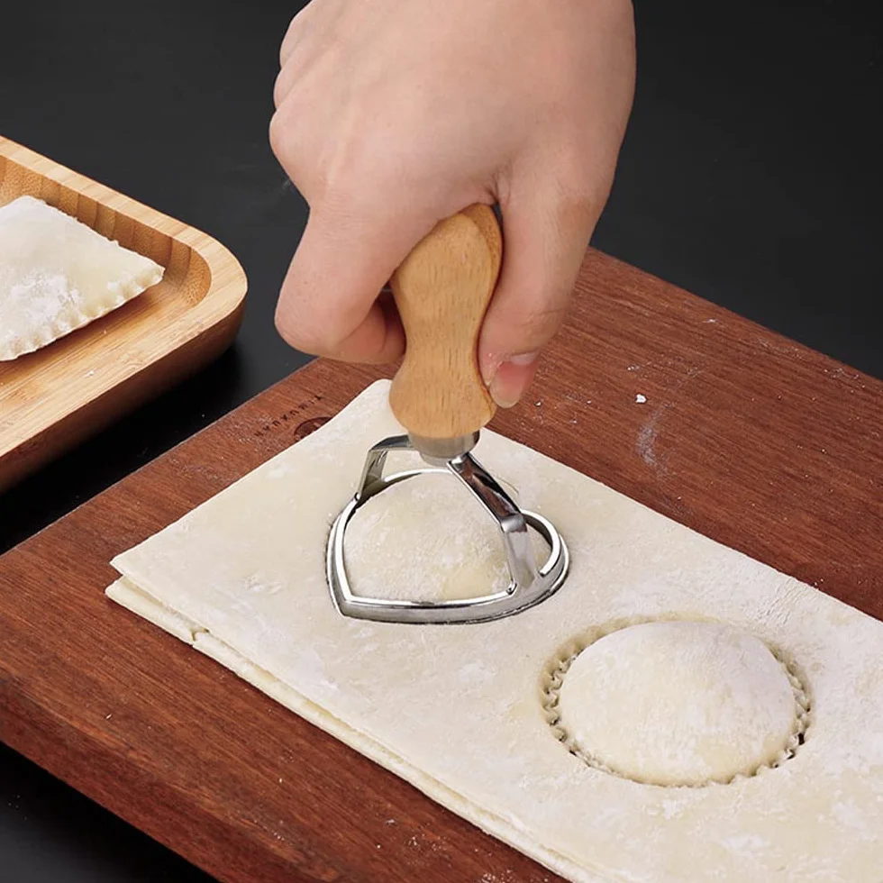 Zestaw 5 foremek do wycinania ravioli, foremki do ciasta, ravioli, foremka do pierogów, kwadratowa, okrągła forma do ravioli w kształcie serca, do makaronu