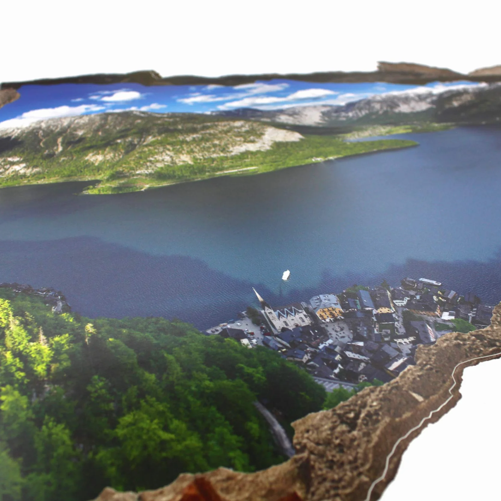 WL47 austriacka naklejka ścienna 3D przełom miasta krajobraz przygoda samoprzylepna wys. 60 x szer. 100 cm