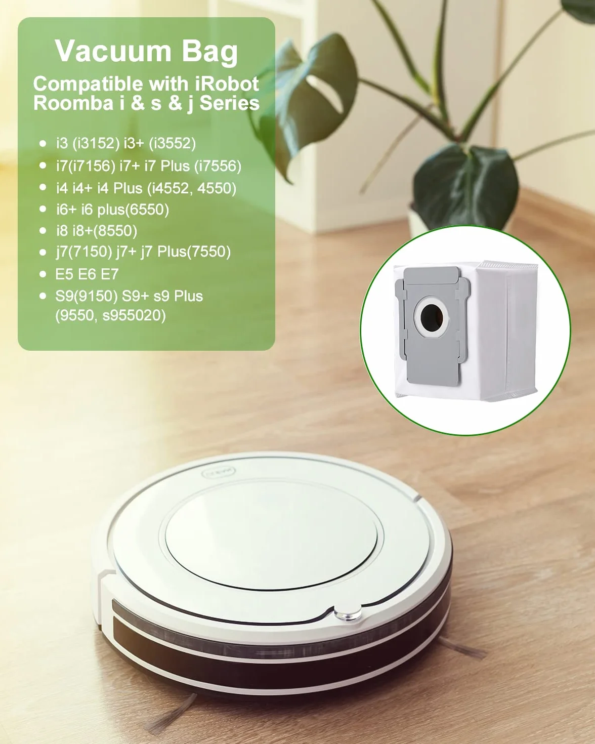 10 worków do odkurzacza do iRobot Roomba i7 i7+ i3 i3+j7 j7+S9 S9+ E5 E6 E7 Clean Base, części zamienne kompatybilne z irobotem Roomba, wszystkie modele automatycznych stacji odkurzających, wymienne worki na kurz