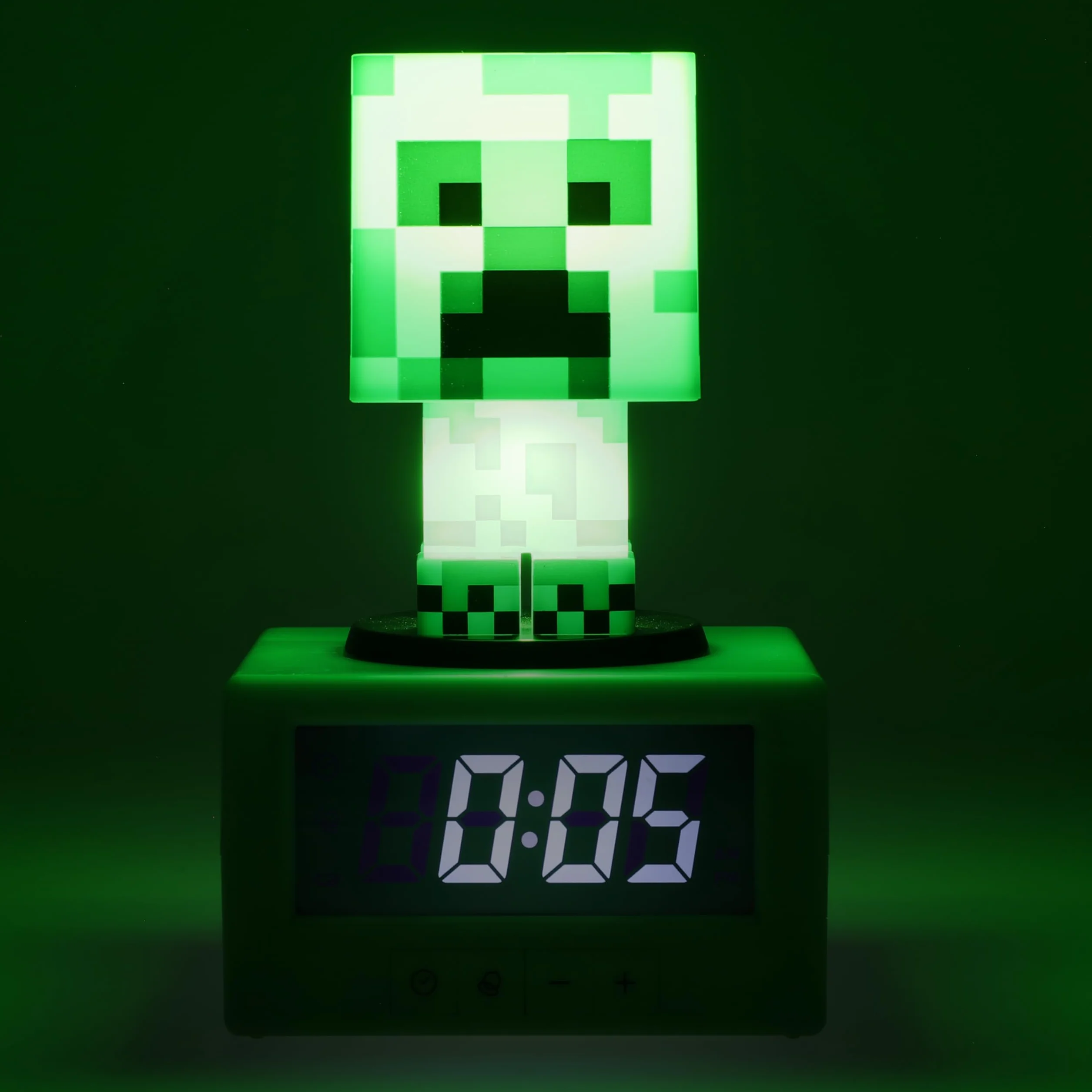 Paladone Minecraft Creeper budzik – oficjalnie licencjonowana ikona z muzyką Minecraft i lampką nocną dla dzieci i młodzieży, akcesoria do pokoju gier, dla entuzjastów Minecraft, prezent nowości