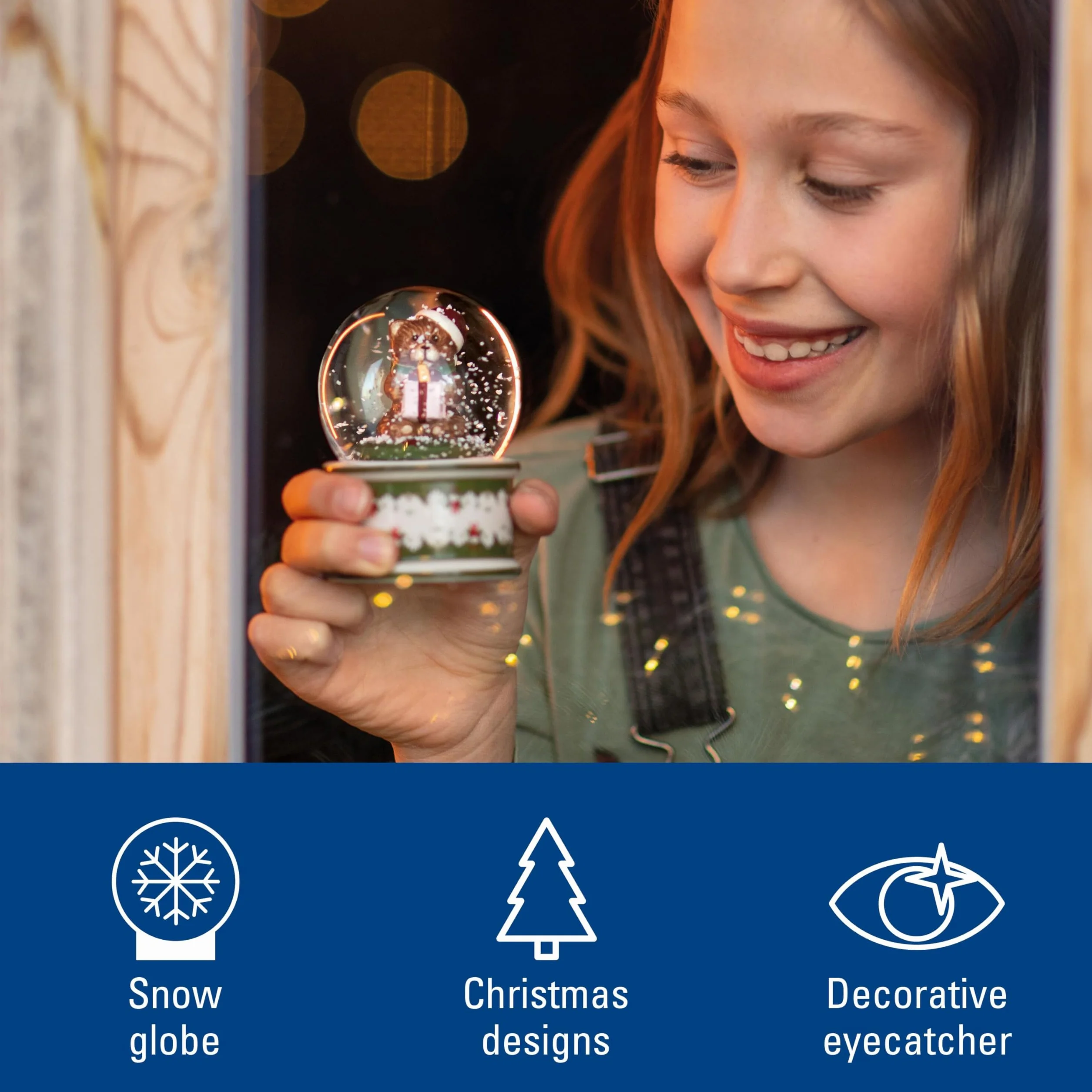 Villeroy & Boch - Christmas Toys, kula śnieżna mała, niedźwiedź, 6,5 x 6,5 x 9 cm, porcelana/szkło, wielokolorowa 14-8327-6695