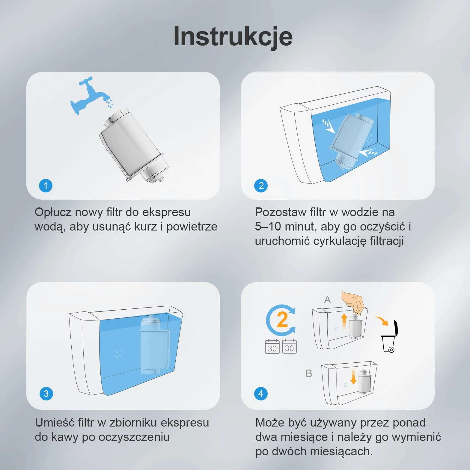 Mutital filtrów do wody Siemens® EQ Series, EQ3/EQ6/EQ9, EQ500, S700, 3200 filtr do wody w pełni automatyczny ekspres do kawy Bosch® TCZ7003, TCZ7033, do Brita® Intenza 57549 (3 Stück)