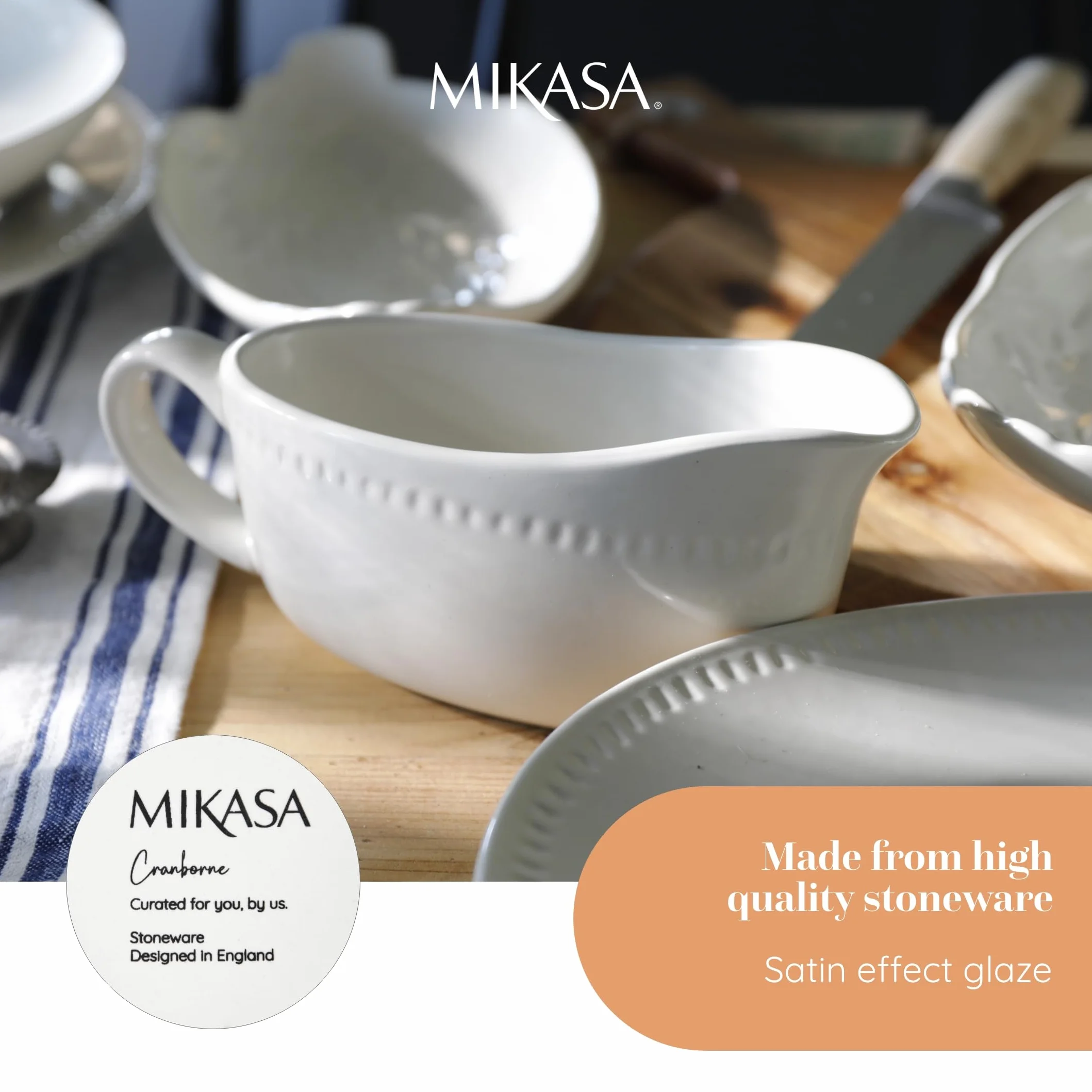 Mikasa Cranborne Kamionkowa sosjerka 300 ml do sosów i kremów