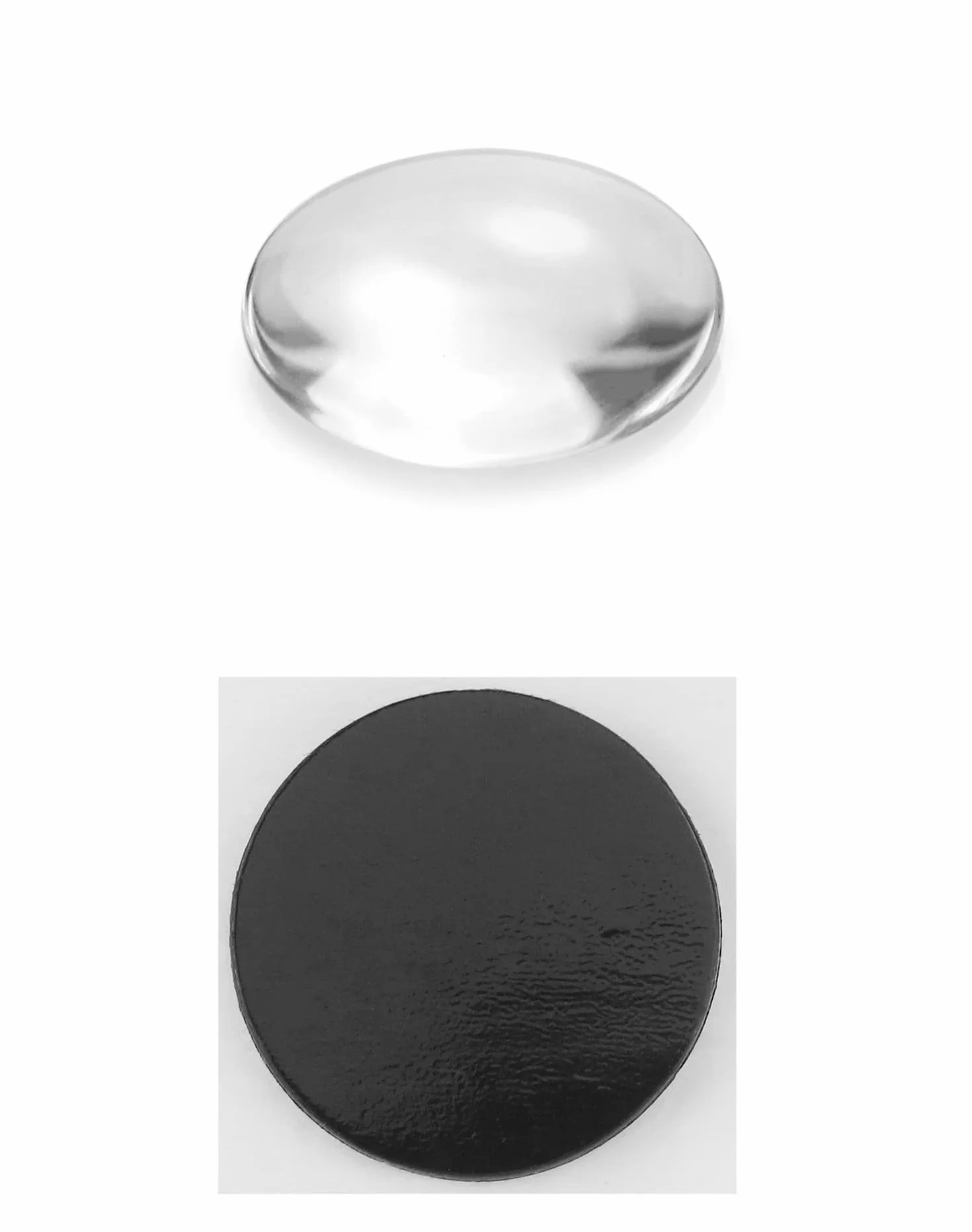 QWORK® 180 szt. Puste szklane kaboszonowe i okrągłe magnesy z samoprzylepnym do rękodzieła, małe magnesy na lodówkę i tablicę (25 mm)