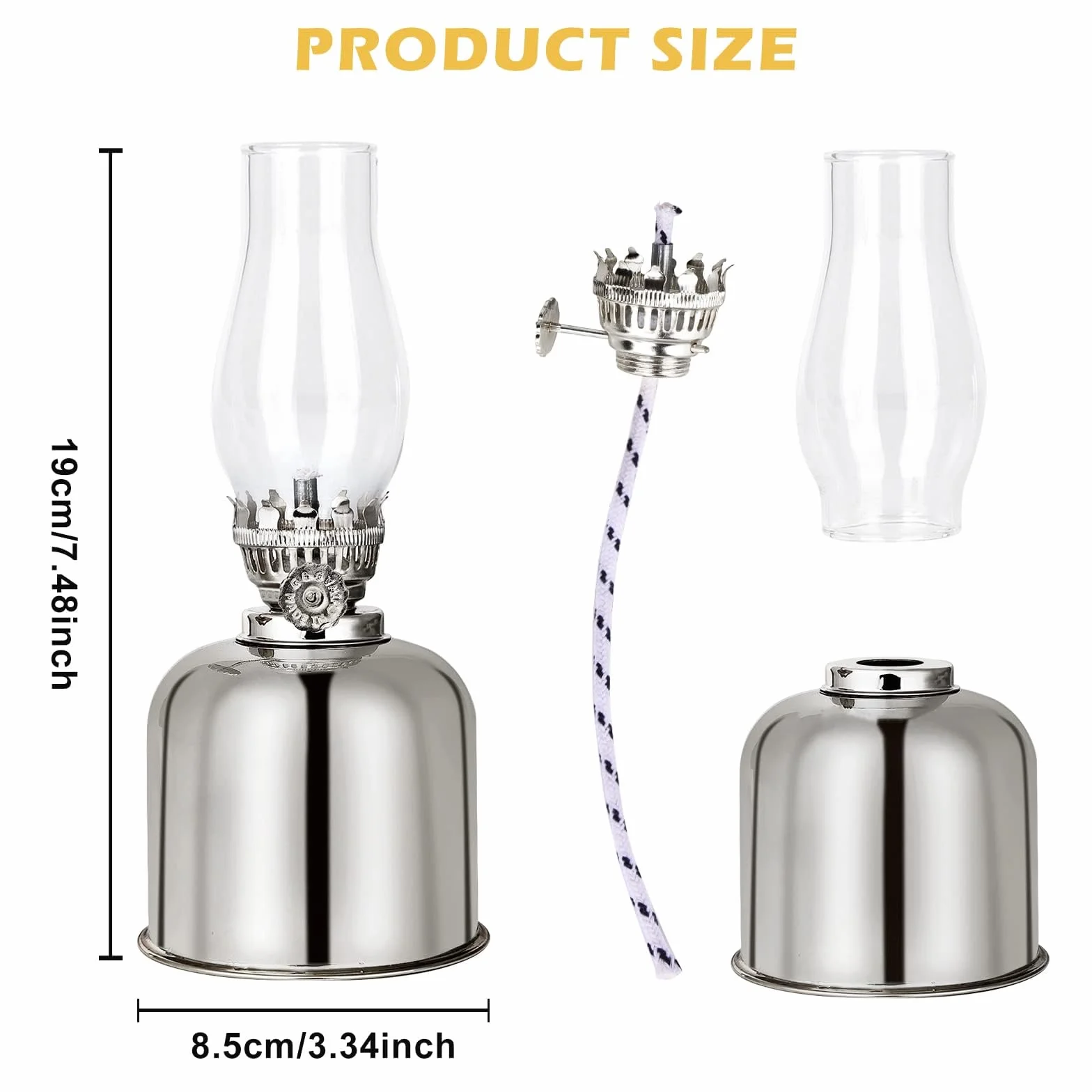 Lampa naftowa, lampa olejowa, latarnia, metalowa, szklana oprawka obrotowa, lampa olejowa w stylu retro, do użytku wewnątrz i na zewnątrz, wiatroszczelna, lampa olejowa, w stylu vintage, światło