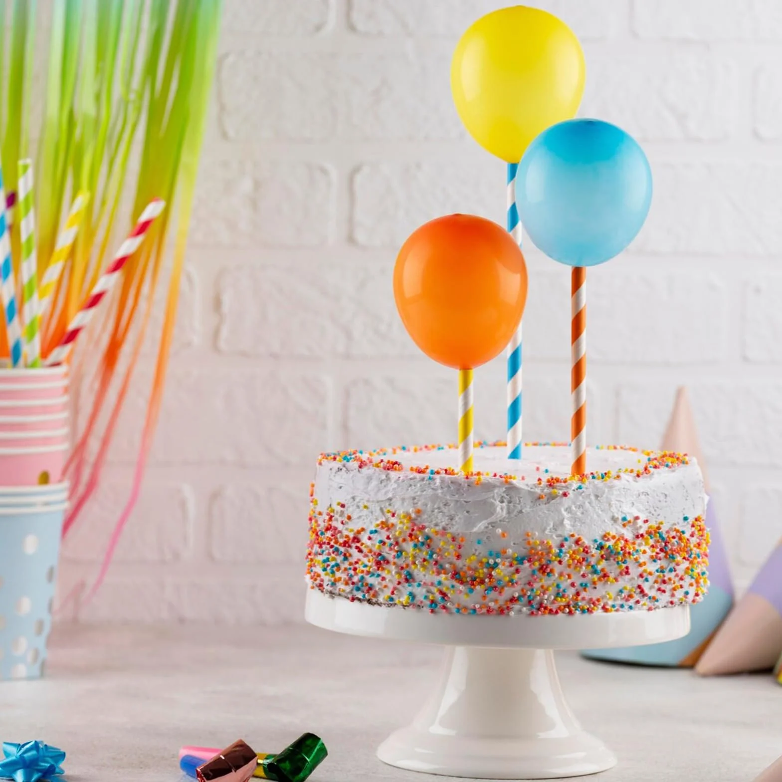 19,7 cm kompostowalne pomarańczowo-białe papierowe słomki do picia, 100 sztuk – do koktajli, soków, kawy, barów, restauracji
