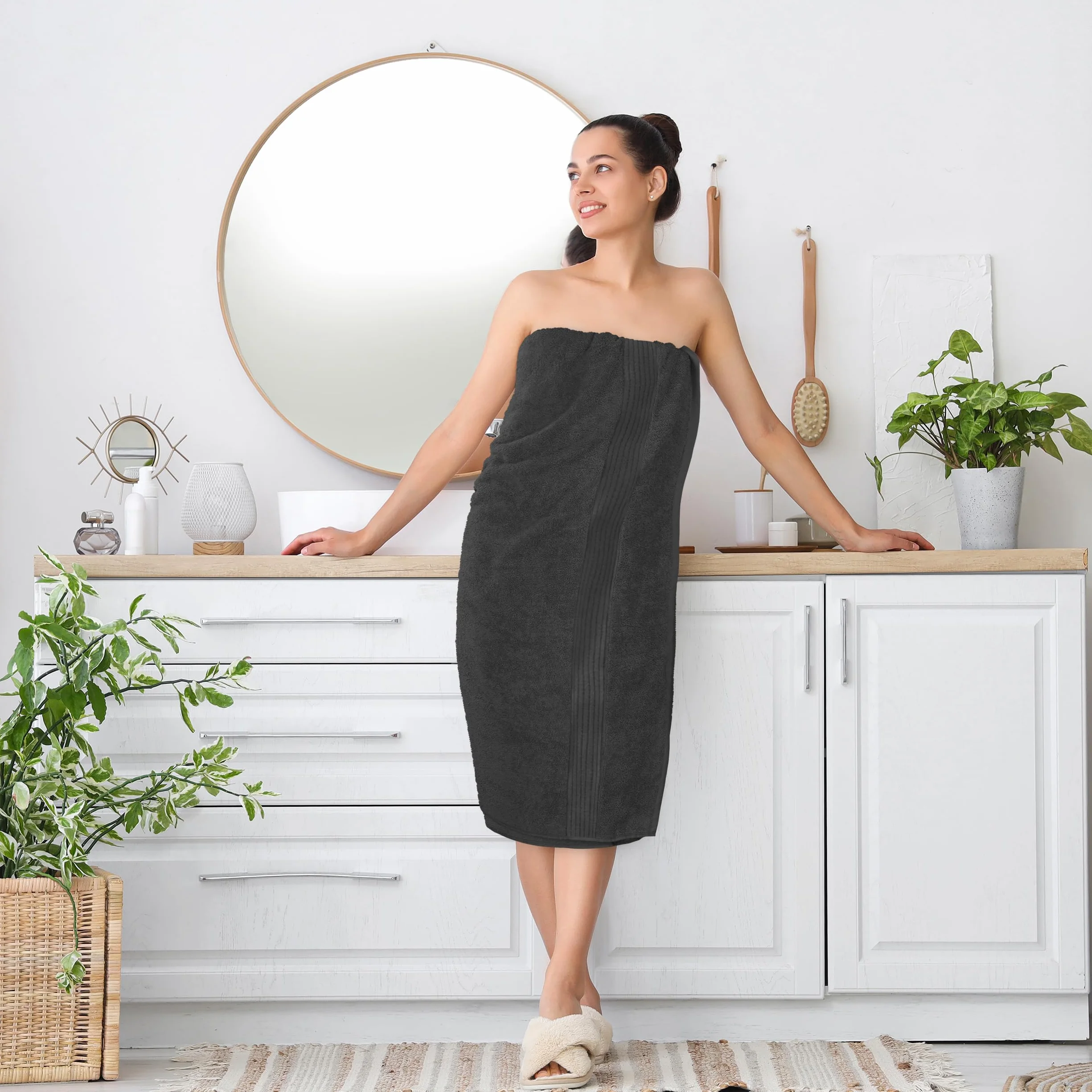 Utopia Towels - (Opakowanie 2 szt.) Luksusowy bardzo duży ręcznik kąpielowy - 100% czesana bawełna pierścieniowa, bardzo miękka i bardzo chłonna, grube duże ręczniki łazienkowe 90 x 180 CM (Szary)
