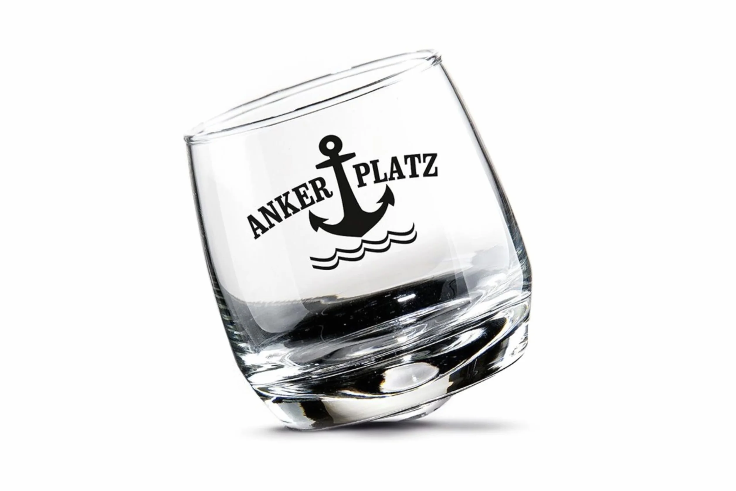 Küstenliebe zestaw 2 sztuk szklanki do whisky w kształcie kotwicy, tumbler do rumu, pudełko prezentowe