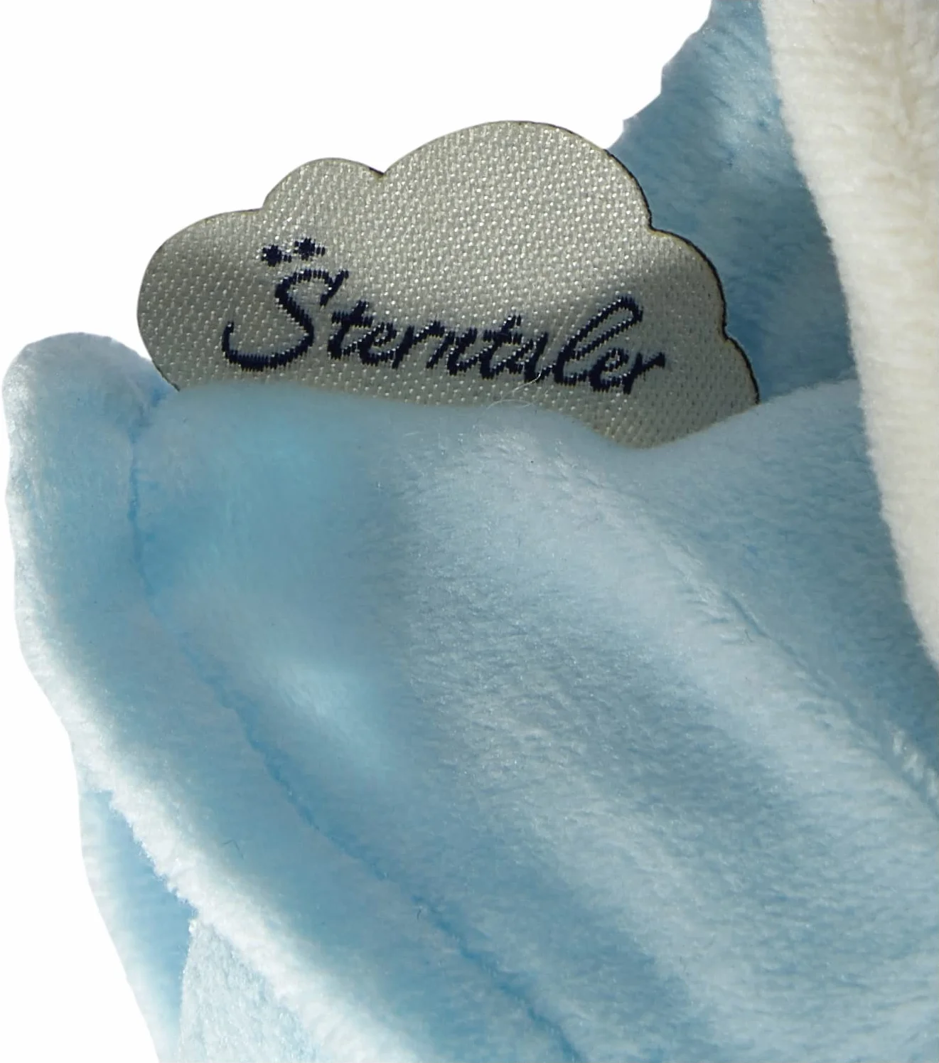 Sterntaler Mini pozytywka Anioł Stróż, zintegrowana zabawka, rozmiar: 17 cm, niebieski