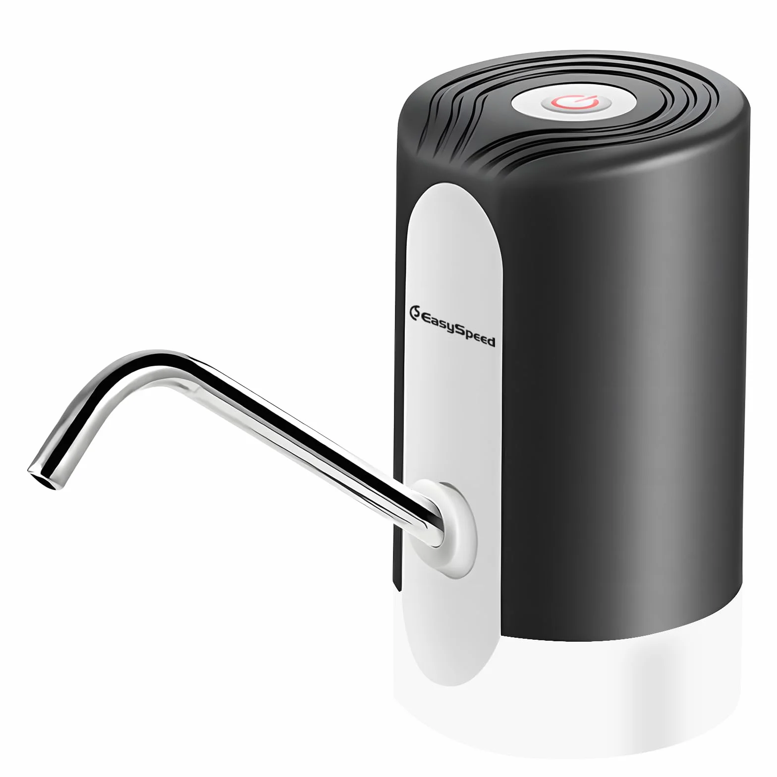 EASYSPEED Elektryczny Dozownik Wody Pitnej,W Zestawie 2 Adaptery Automatyczny Dystrybutor Wody Pitnej,Możliwość ładowania przez USB Pompa Do Butelek Na Wodę,Do Domowego Biura,Czarny