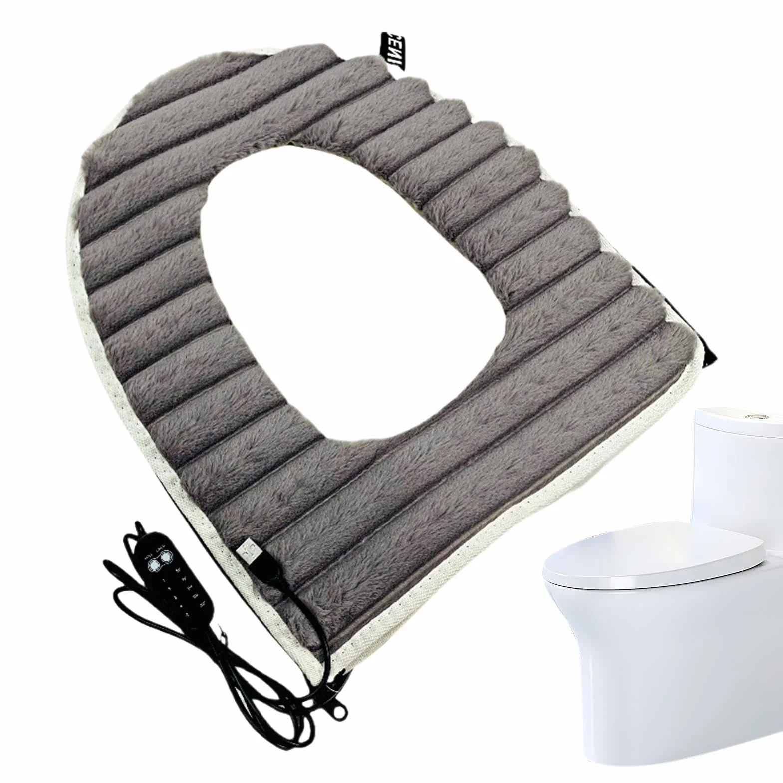 Deska sedesowa ogrzewana, podgrzewacz na deskę sedesową, regulowana osłona sedesu, USB deska sedesowa z regulowaną temperaturą 44 x 37 x 2 cm na zimowe wygody w łazience (1 sztuka)