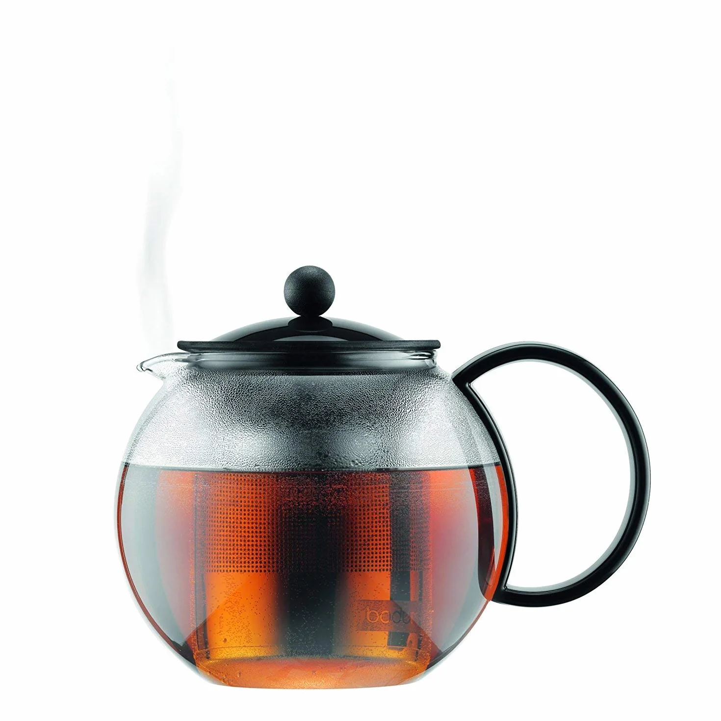 Bodum 1812-01 assam zaparzacz do herbaty (French Press System, stały filtr ze stali nierdzewnej), 0,5 l, czarny