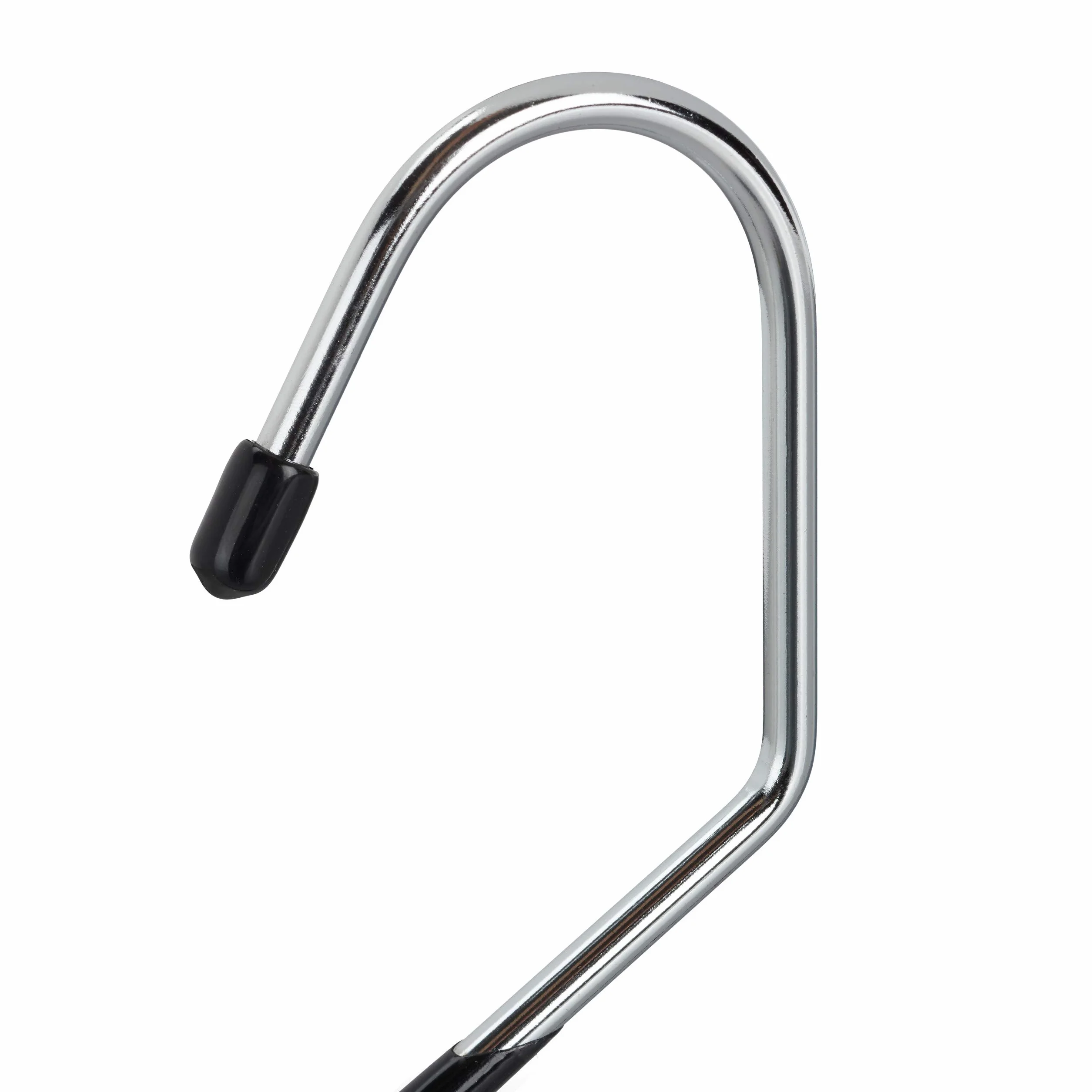 Relaxdays Wieszaki na spodnie 20 sztuk, antypoślizgowe, gumowane, metalowe, 18 cm, czarne
