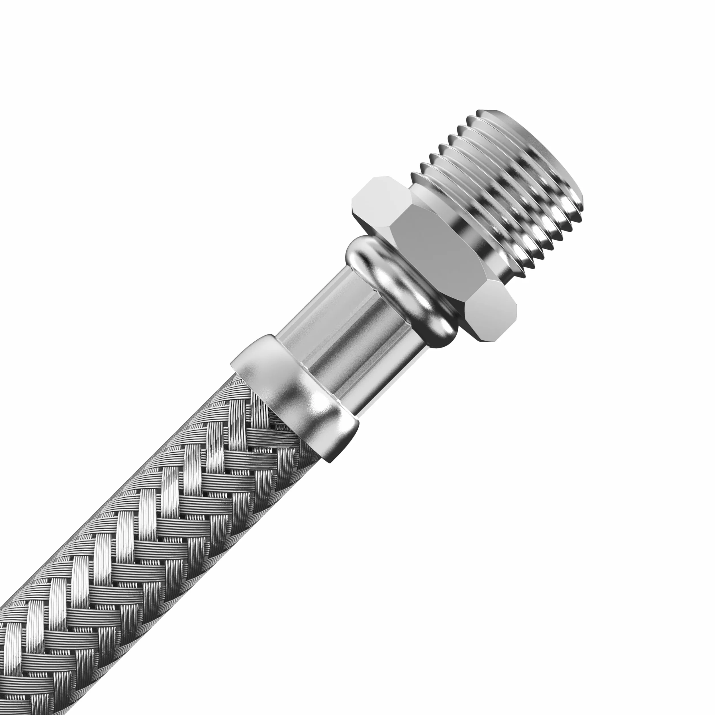 VARIOSAN Wąż pancerny przedłużacz 1,5 m 3/4" AG x 3/4" ÜWM ze stali nierdzewnej do pralki i zmywarki