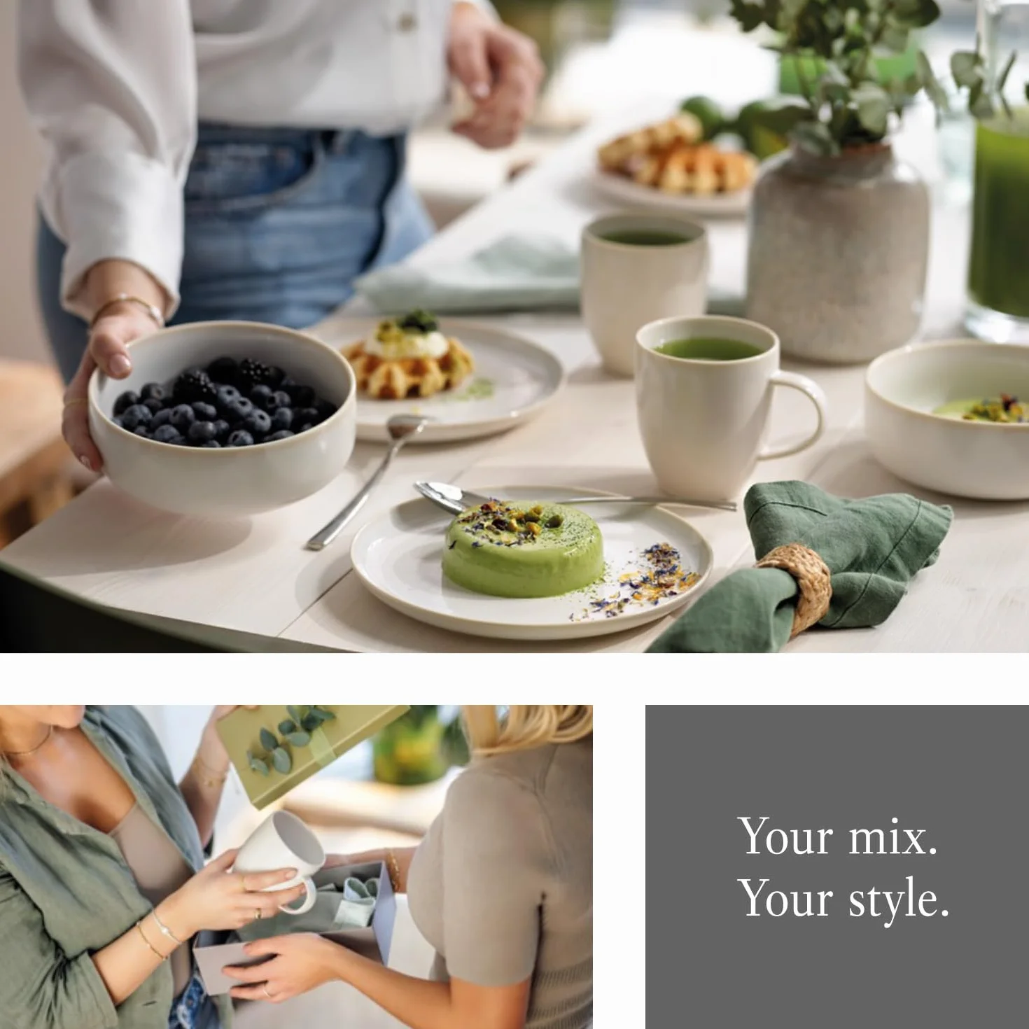 like. by Villeroy & Boch – wieniec adwentowy Winter Glow, dekoracja świąteczna z porcelany Premium