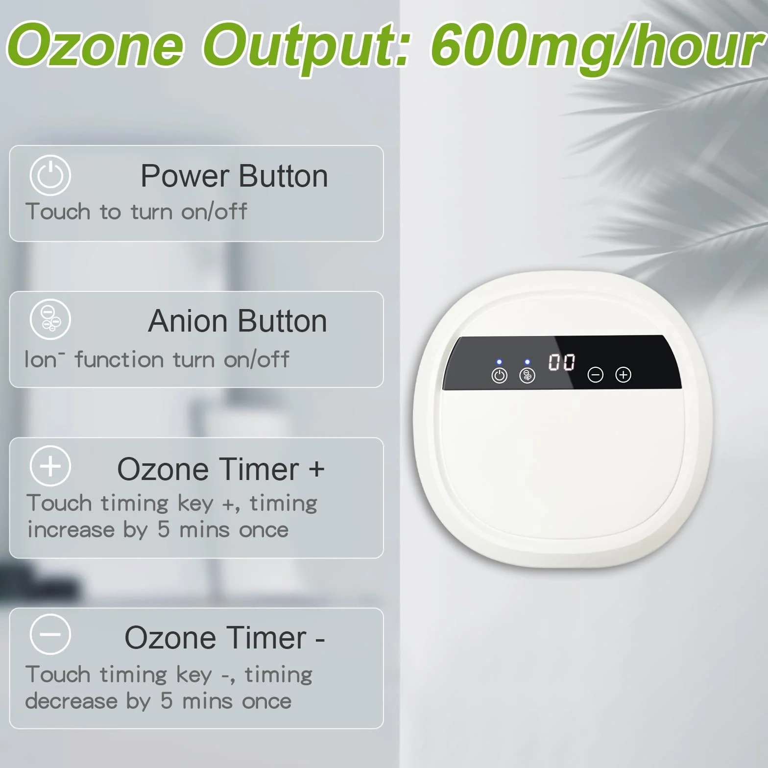 Generator ozonu do wody i powietrza, ozonator jonów ujemnych, oczyszczacz powietrza, do użytku domowego, oczyszcza owoce, warzywa i mięso, usuwanie zapachów, do domu i samochodu