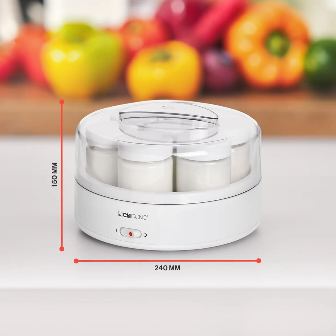 Clatronic Urządzenie Do Robienia Jogurtu, 14 W, Biały, 7x 160 ml