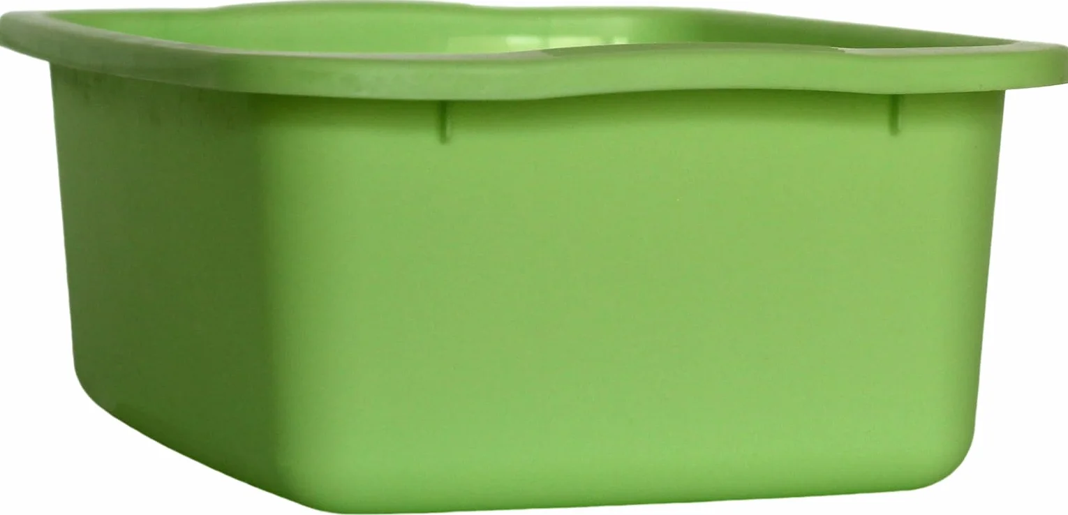 Macchiavelli prostokątna zielona umywalka. Plastikowa miska o pojemności 10L. Wielofunkcyjna taca mierzy 42 x 31 x 15,5 cm