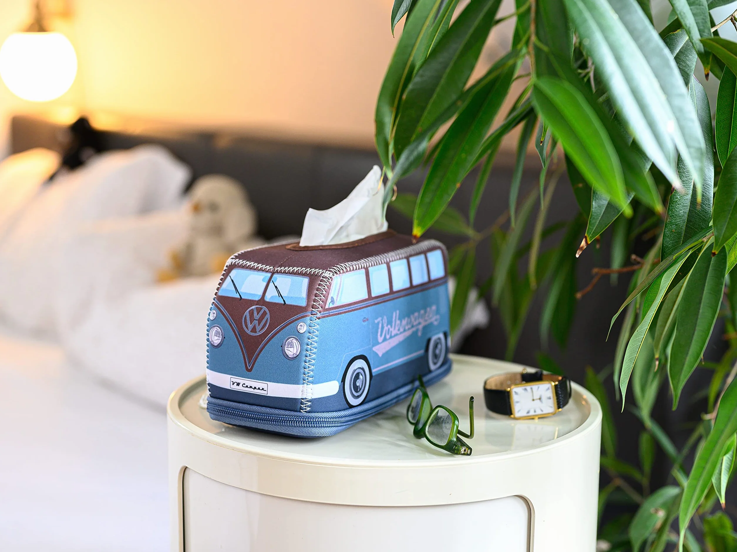 BRISA VW Collection Volkswagen neoprenowy dozownik serwetek pudełko na chusteczki higieniczne T1 Bulli Bus petrol brązowy