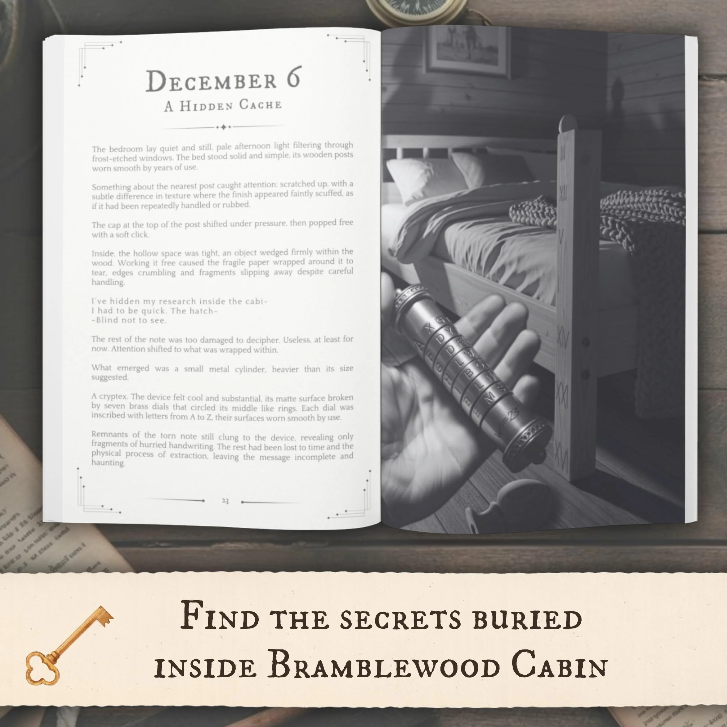 Mystery Escape Room Advent Calendar for Adults: 24 Secrets Are Hidden in Bramblewood Cabin. Will You Solve Them All Before Christmas?