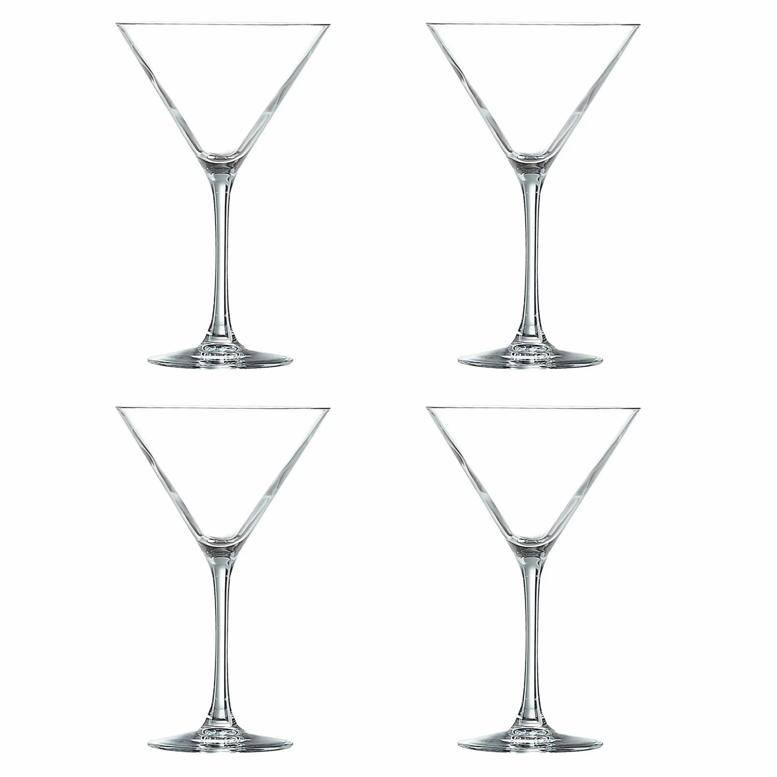 alpina Zestaw kieliszków do Martini składający się z 4 szklanek do martini – idealne do espresso Martini i Margarita – 22 cl – szkło