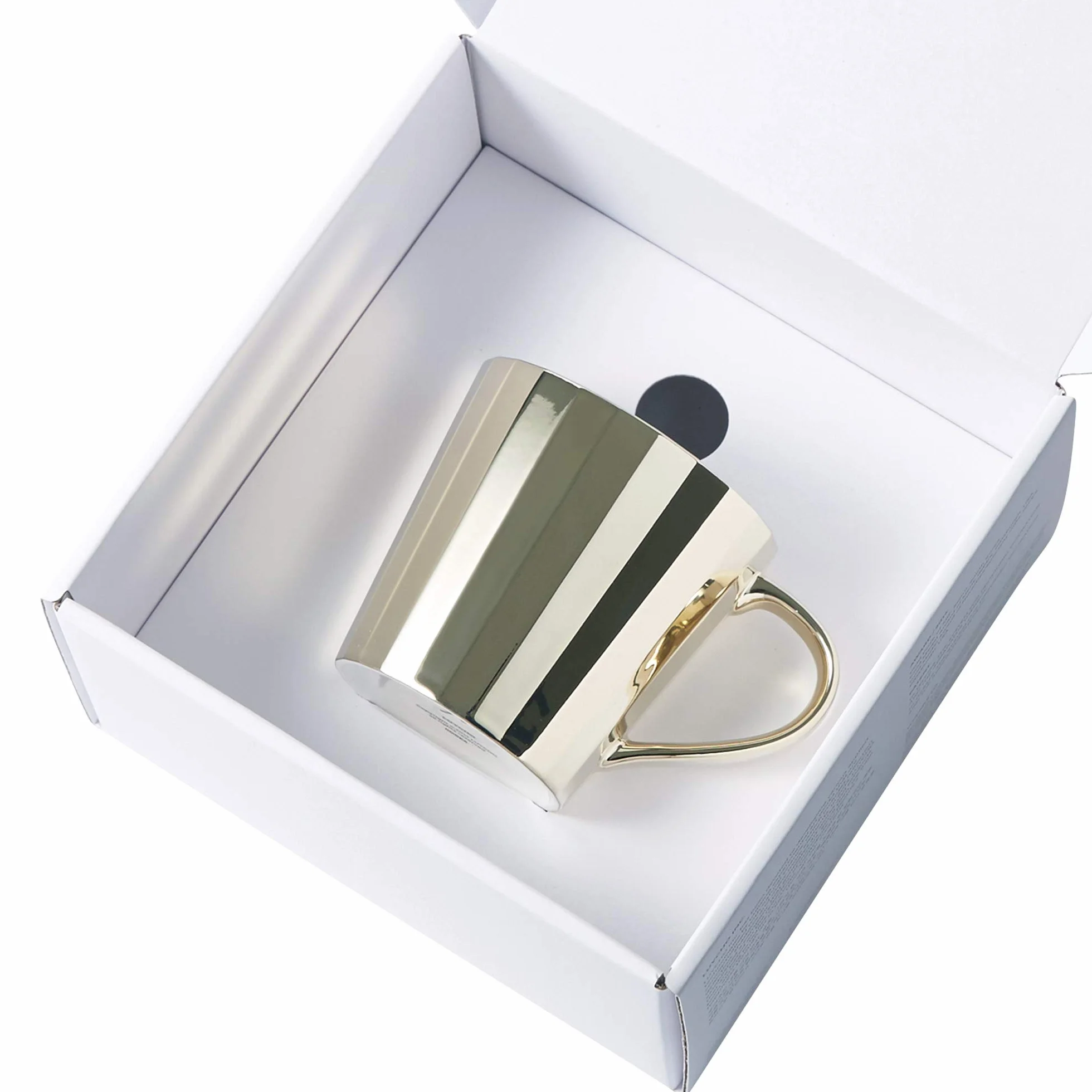 Luycho Angled Mirror Cup & Saucer African Elephant 330 ml
