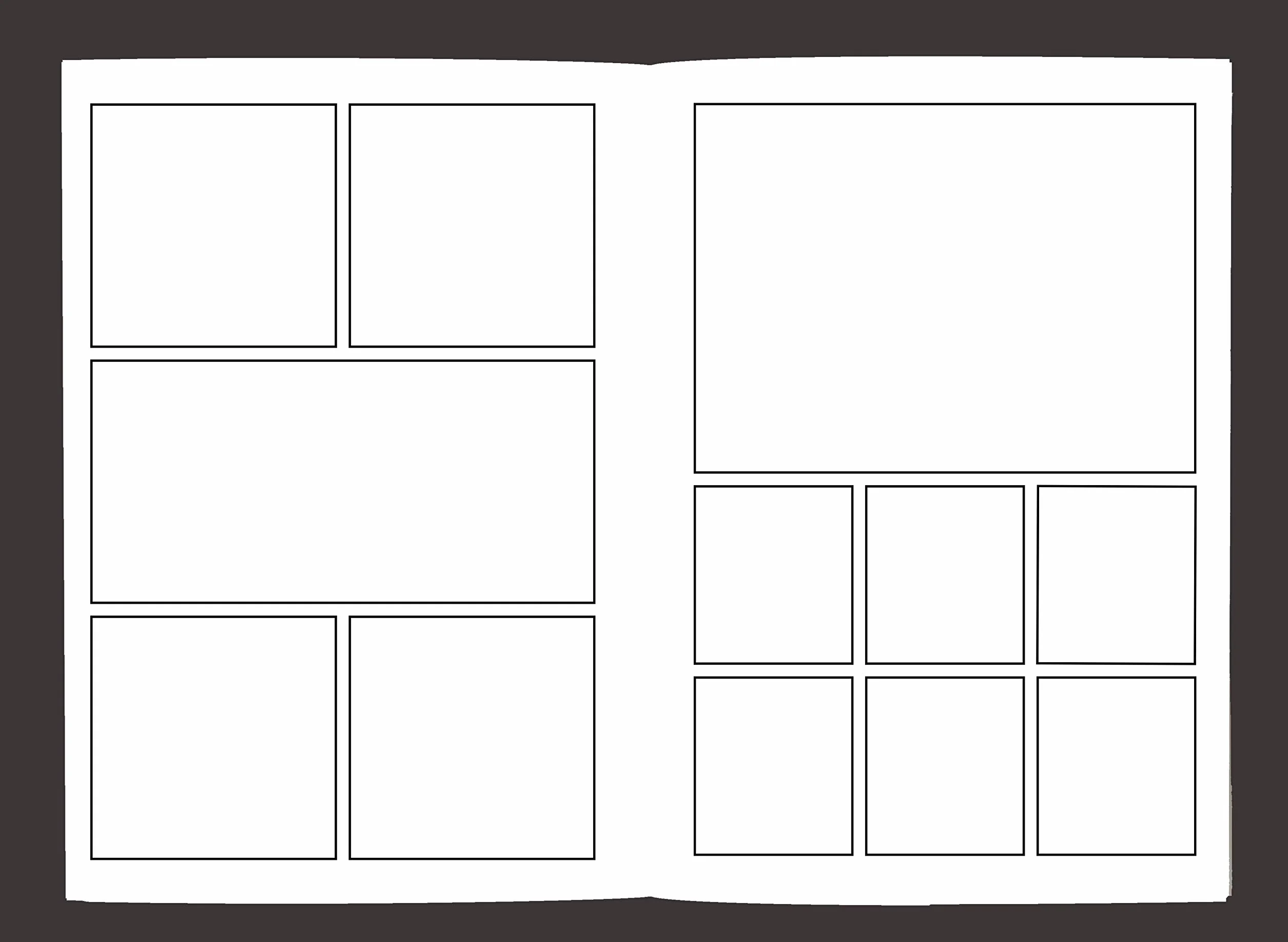 Blank Comic Book: Variety of Templates, 2-9 panel layouts, draw your own Comics