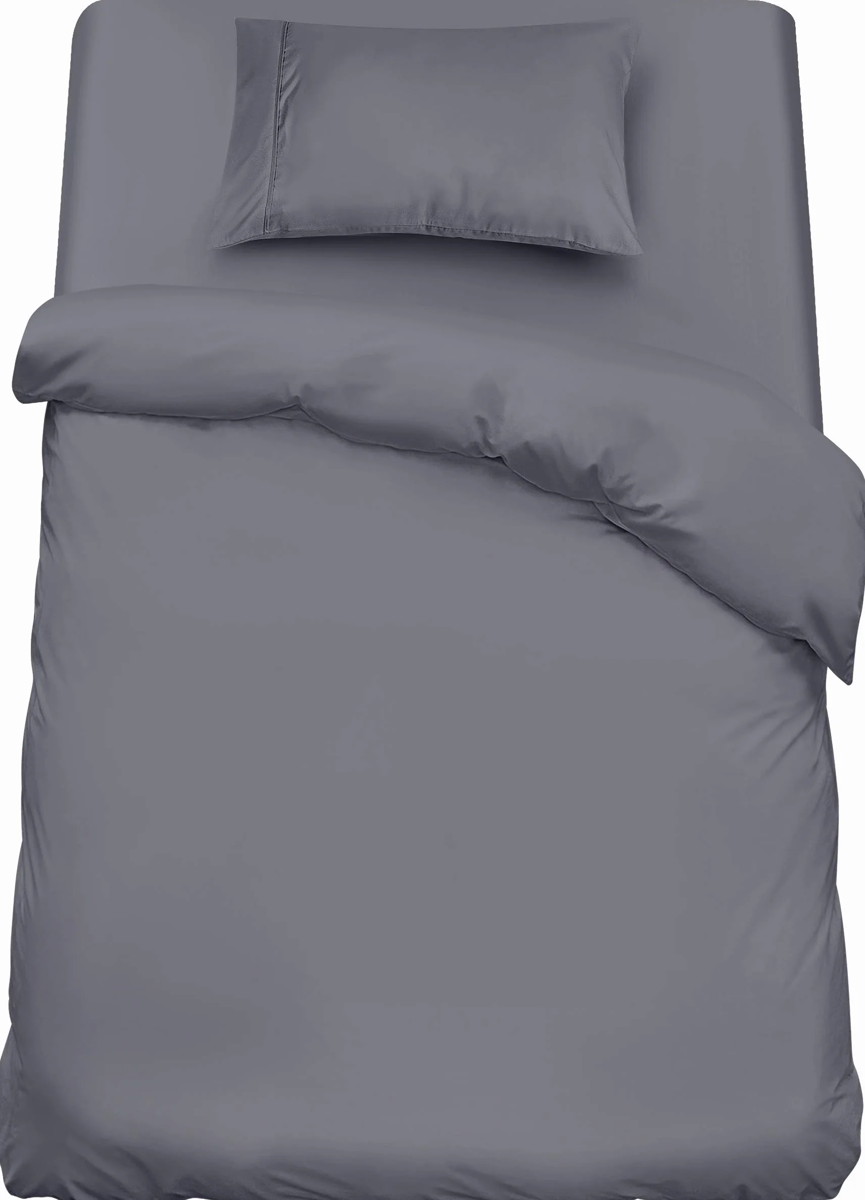 Utopia Bedding 3-Częściowy Zestaw Pościeli - Poszwa Na Kołdrę 135x200 cm, Prześcieradło 90x190 cm Z Poszewką Na Poduszkę 50x75 cm - Miękki, Szczotkowany Poliester Z Mikrofibry (Szary)