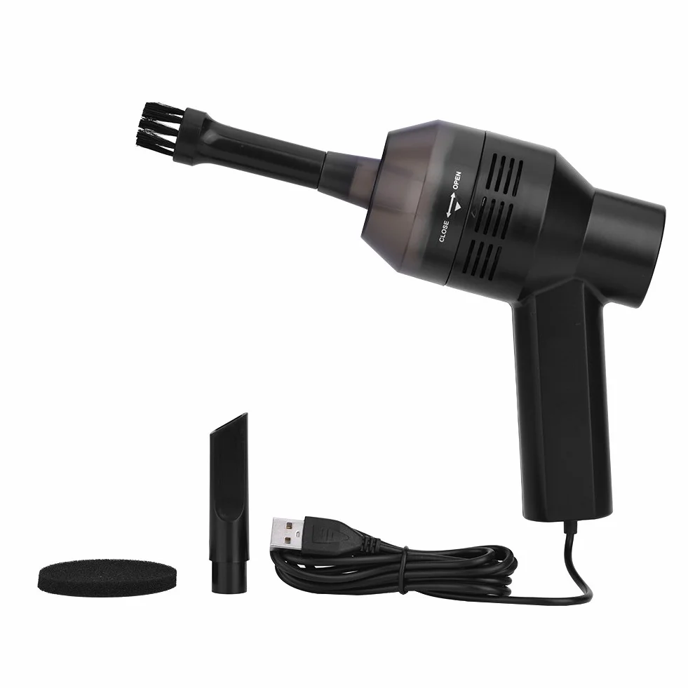 Bnineteenteam Odkurzacz do Klawiatury, Mini Ręczny Odkurzacz USB z Mocnym Ssaniem do Czyszczenia Laptopów i Komputerów Stacjonarnych (BLACK)