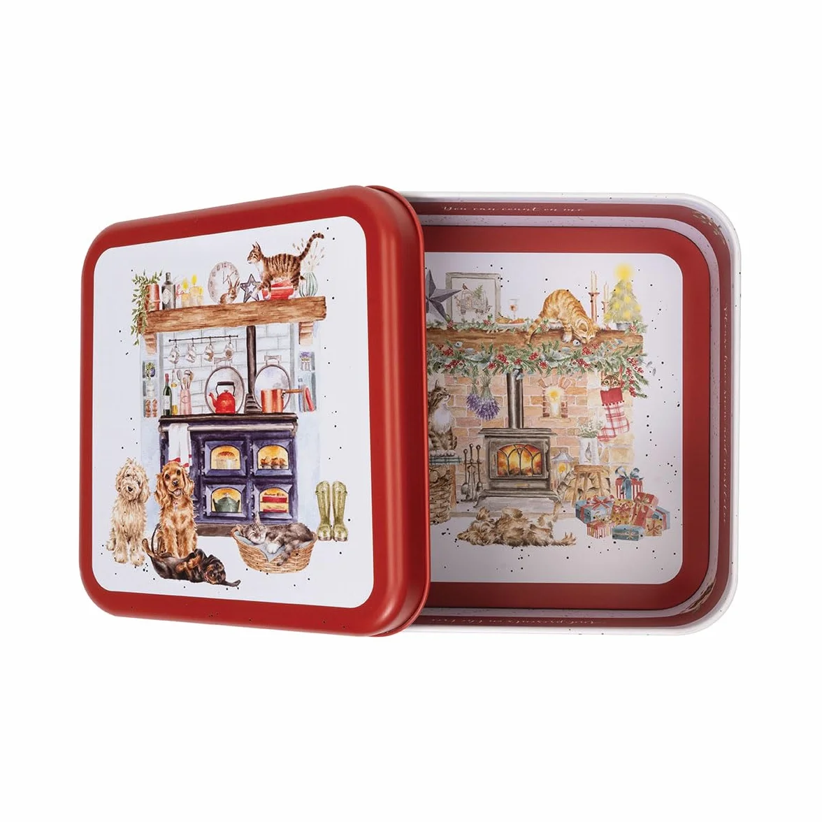 Wrendale Designs Country Kitchen Świąteczna szkatułka na jedzenie dla psa i kota