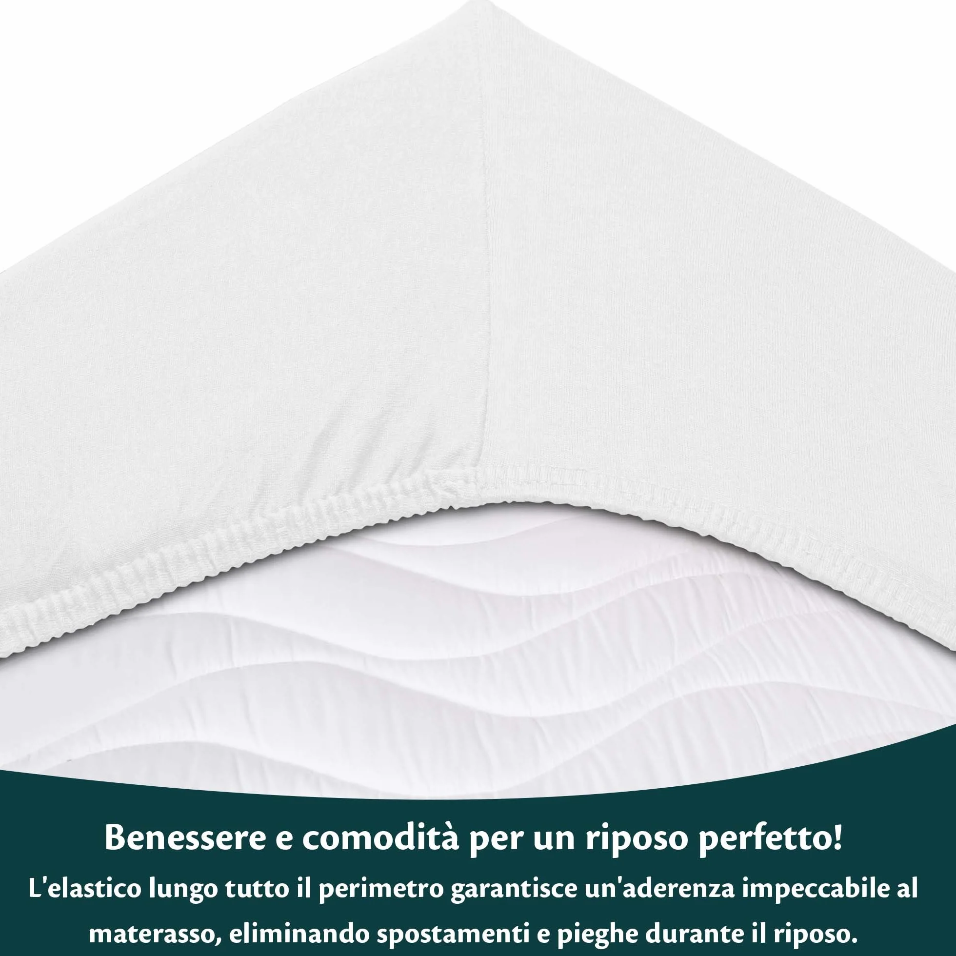 Flowen Prześcieradło z Gumką 160x200 cm Bawełniane 100% Bawełna Jersey 150 GSM | Prześcieradło na Materac do 30 cm Miękkie Oddychające Elastyczne | Certyfikat OEKO-TEX Standard 100 Białe