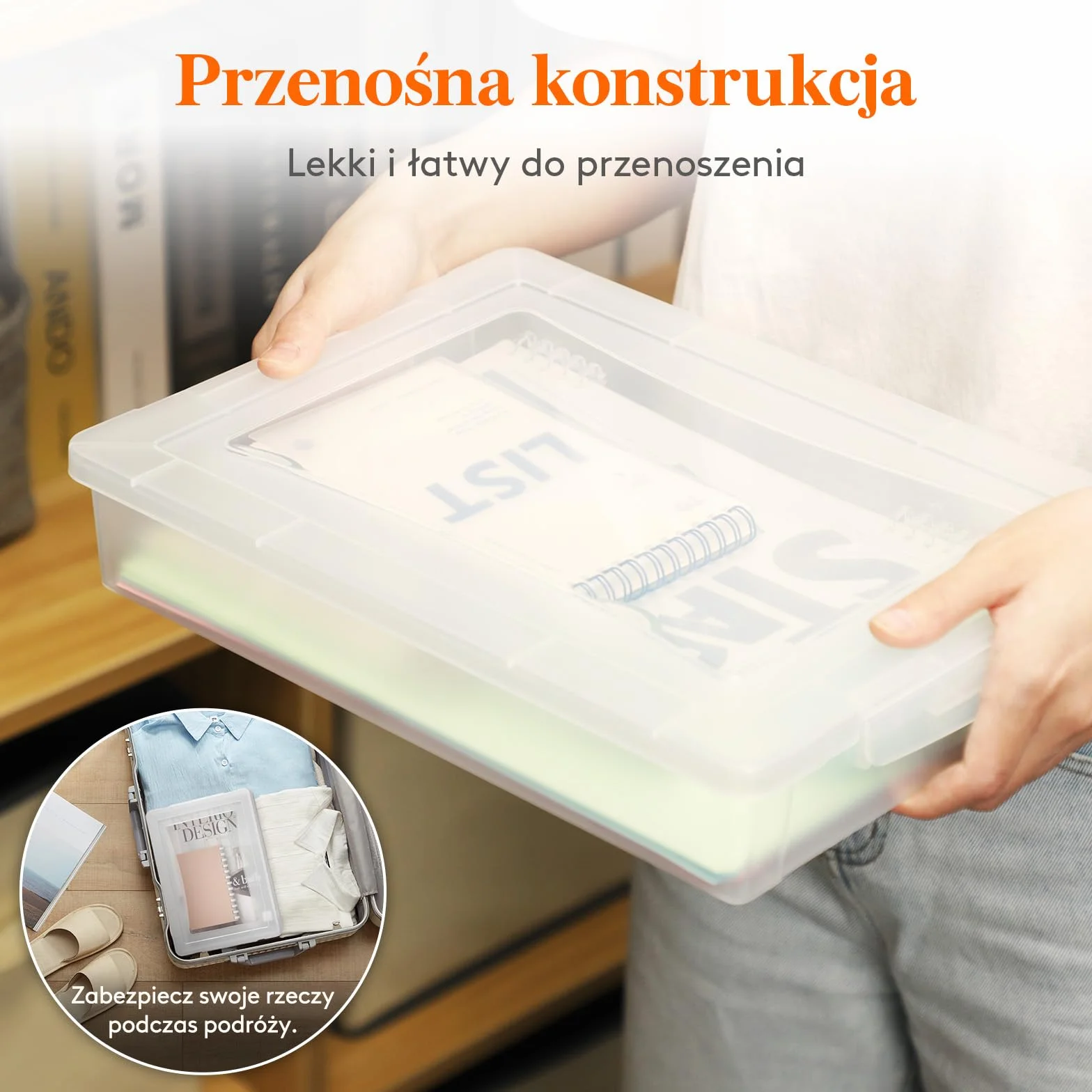 Lifewit 4 plastikowe wielofunkcyjne pudełka do przechowywania z zatrzaskowymi pokrywami, przechowywanie papieru A4, organizacja klasy, przechowywanie materiałów rzemieślniczych, dokumentów