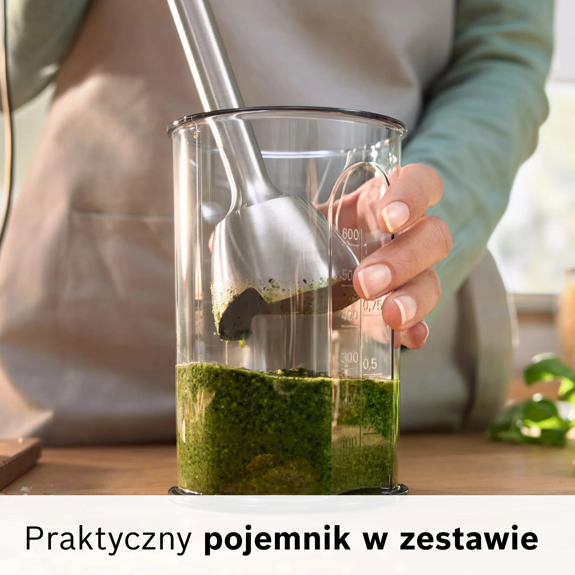 Bosch, blender ręczny, ErgoMaster Series 4, silnik 1000 W, dynamiczna regulacja prędkości, system QuattroBlade, akcesoria w zestawie, MSM4B610